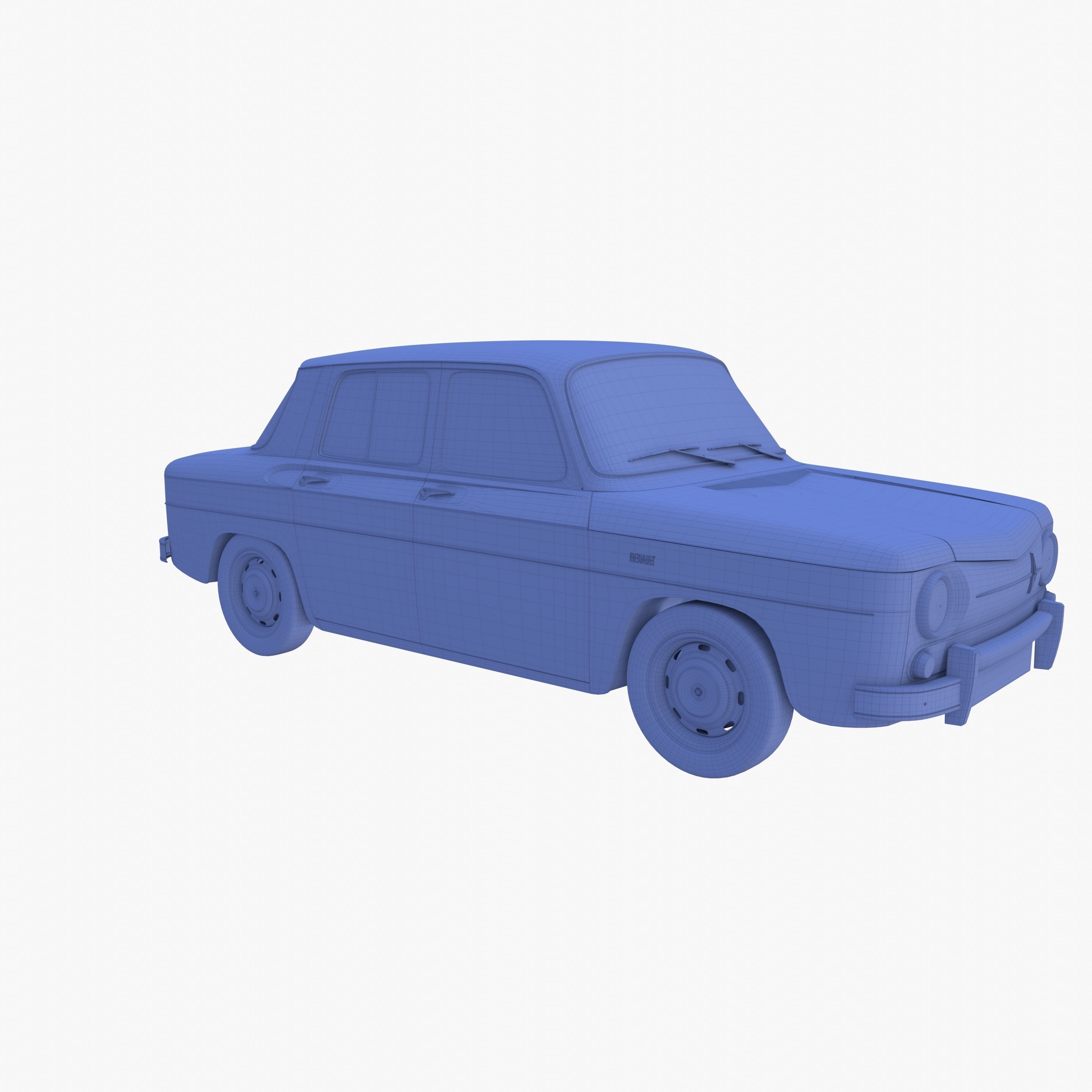 Renault 8 Red 3D model_19