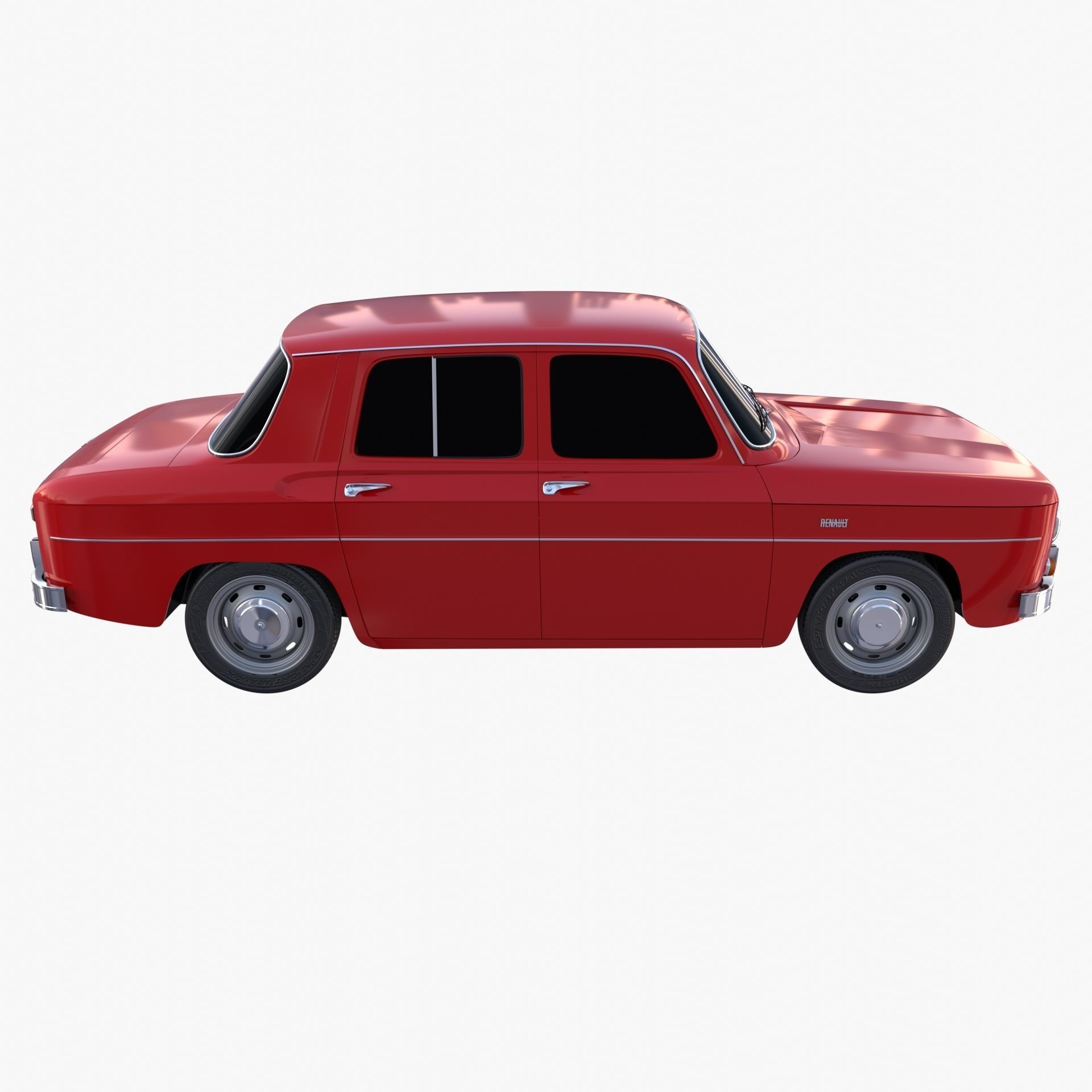 Renault 8 Red 3D model_15