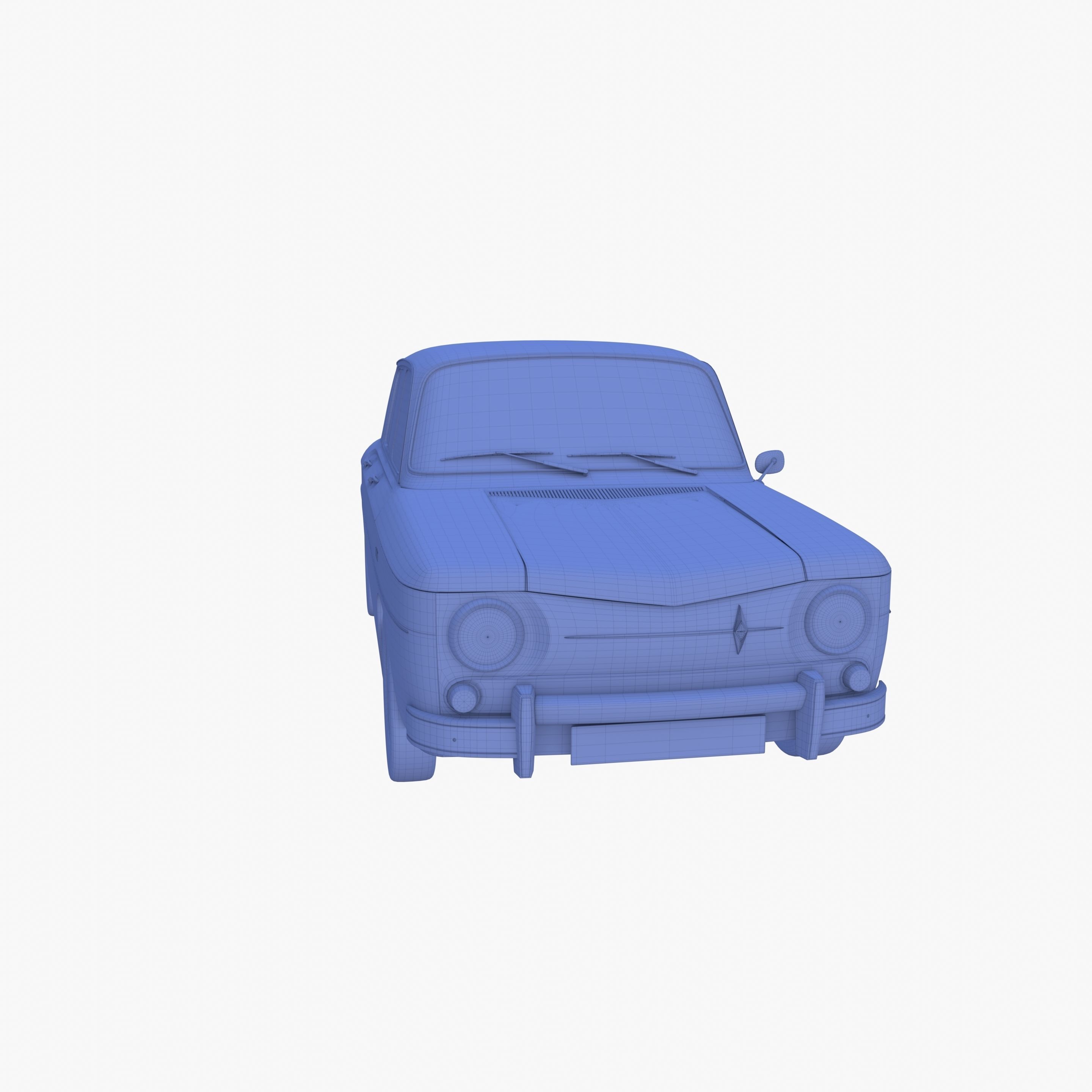 Renault 8 Red 3D model_16