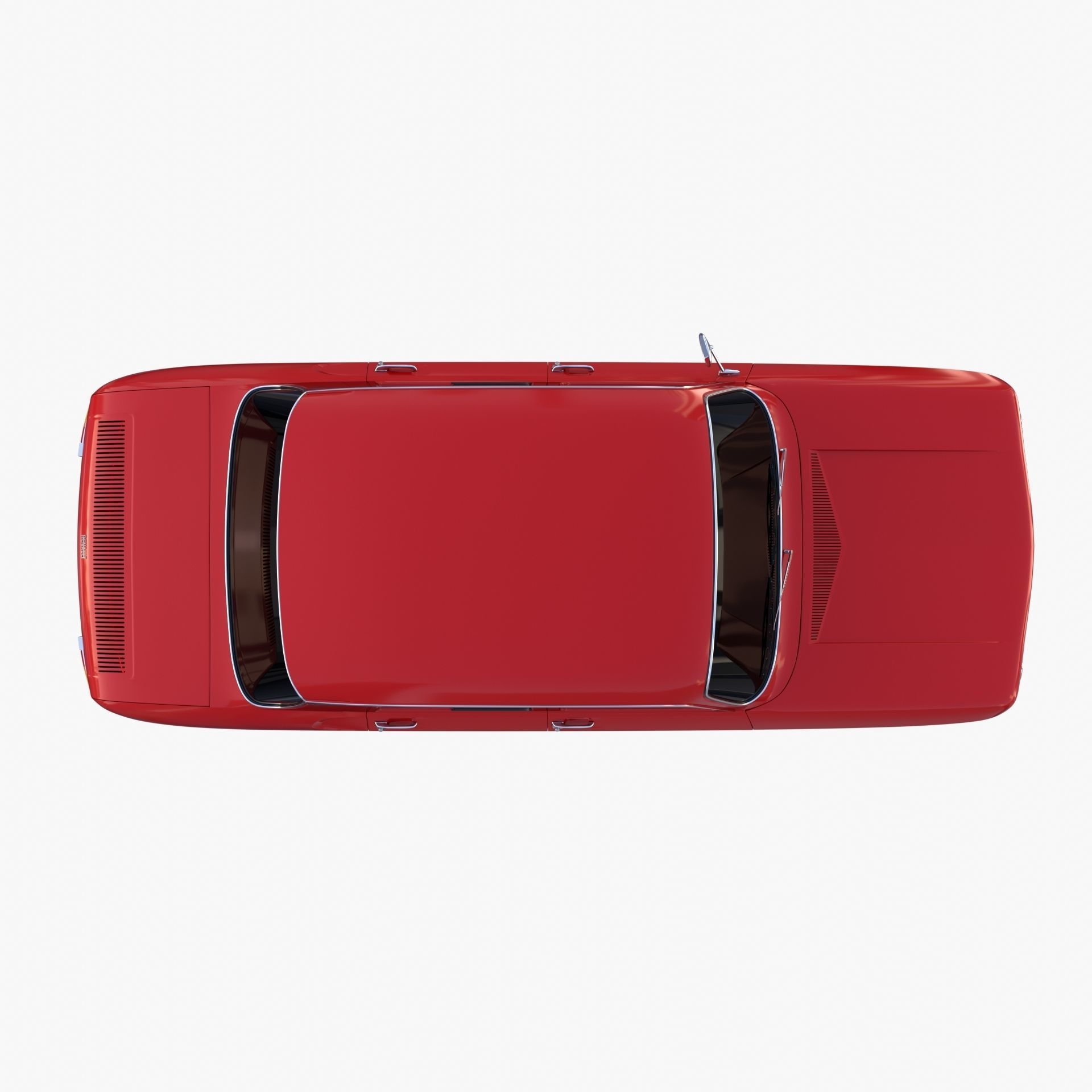 Renault 8 Red 3D model_11