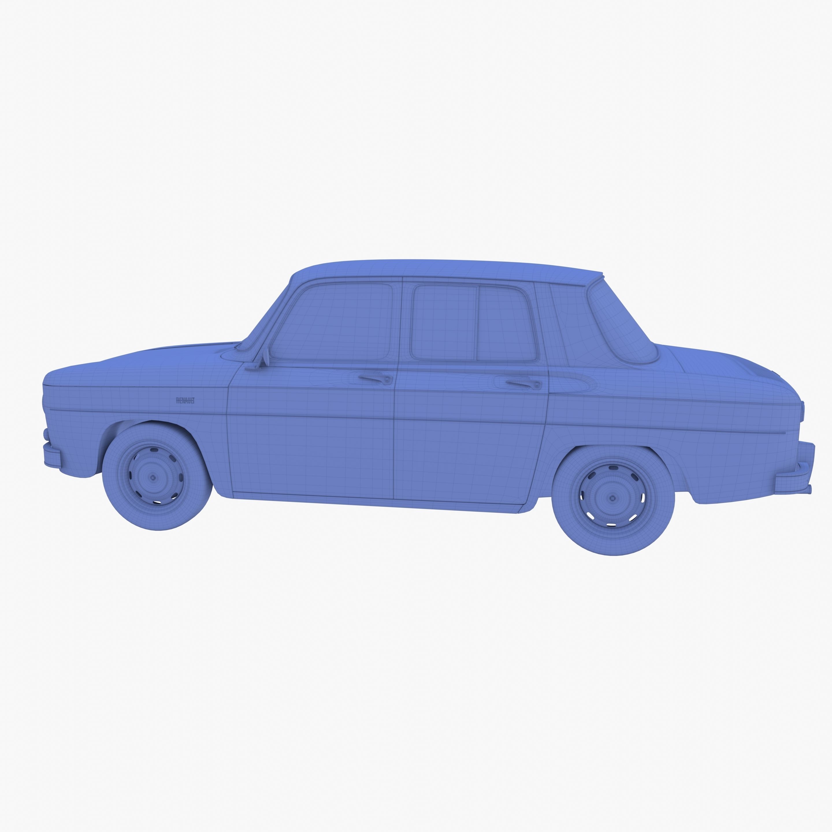 Renault 8 Red 3D model_30
