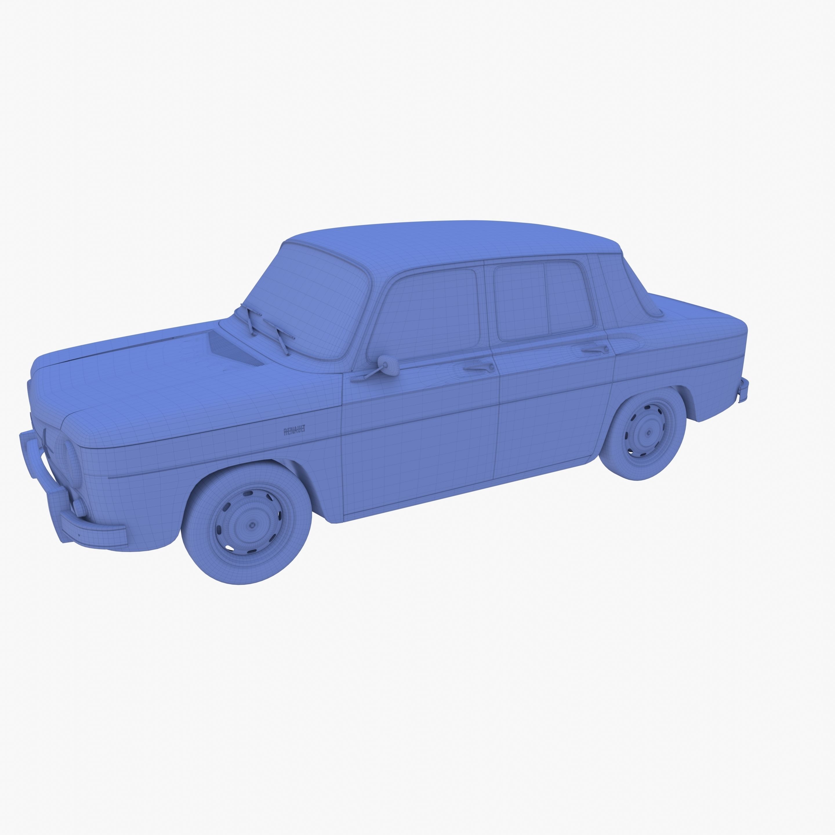 Renault 8 Red 3D model_20