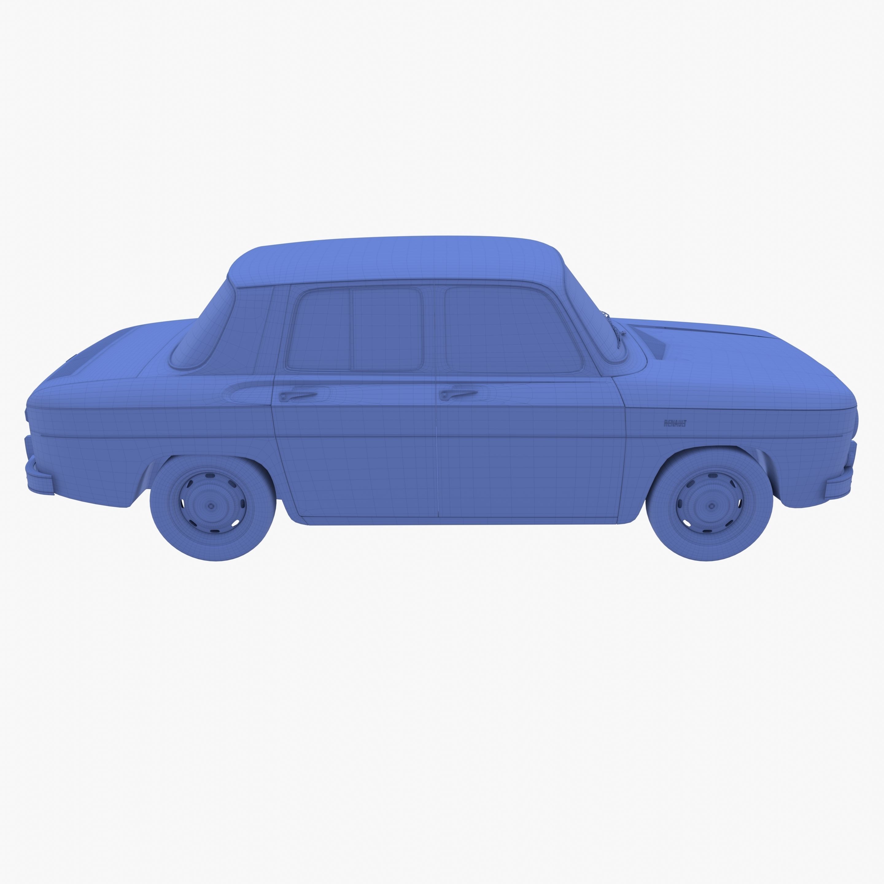 Renault 8 Red 3D model_21