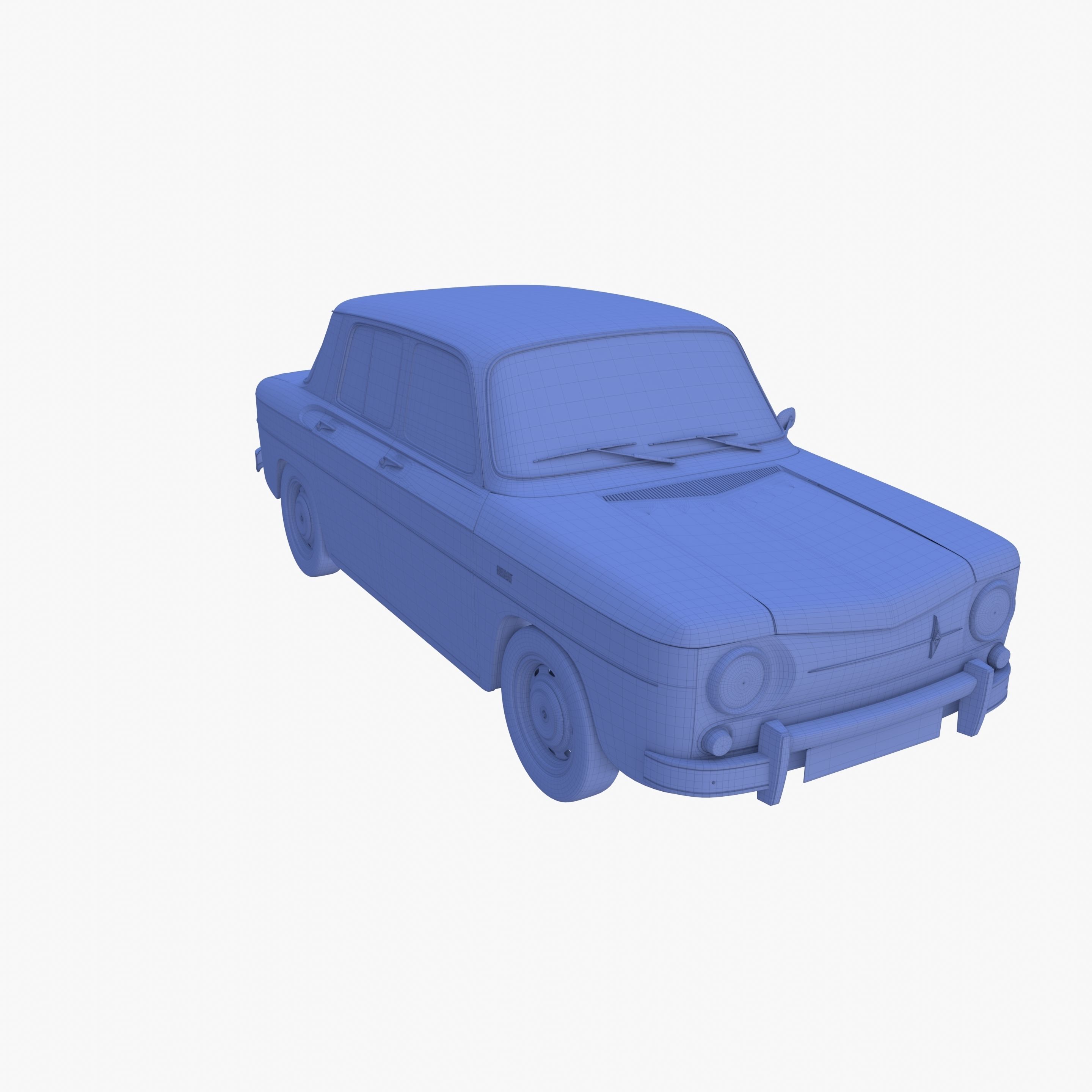 Renault 8 Red 3D model_24