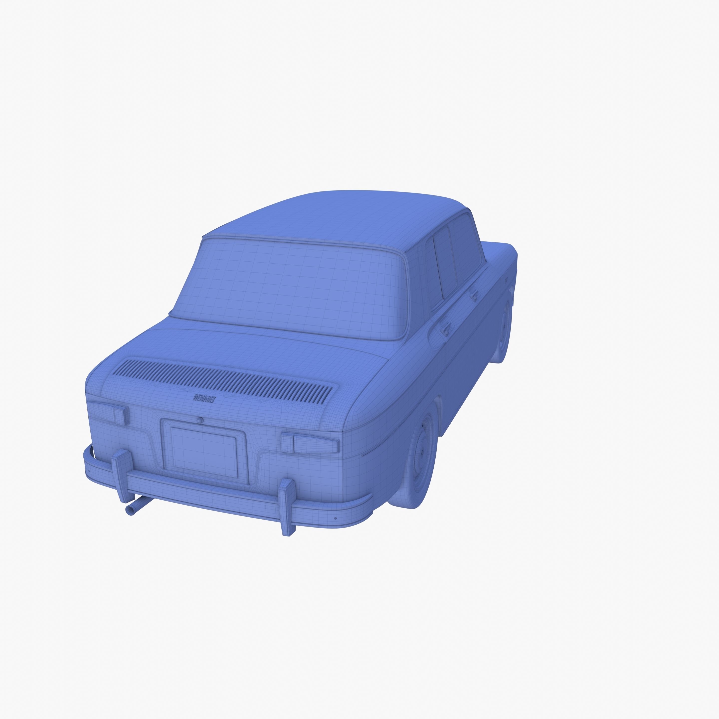 Renault 8 Red 3D model_18
