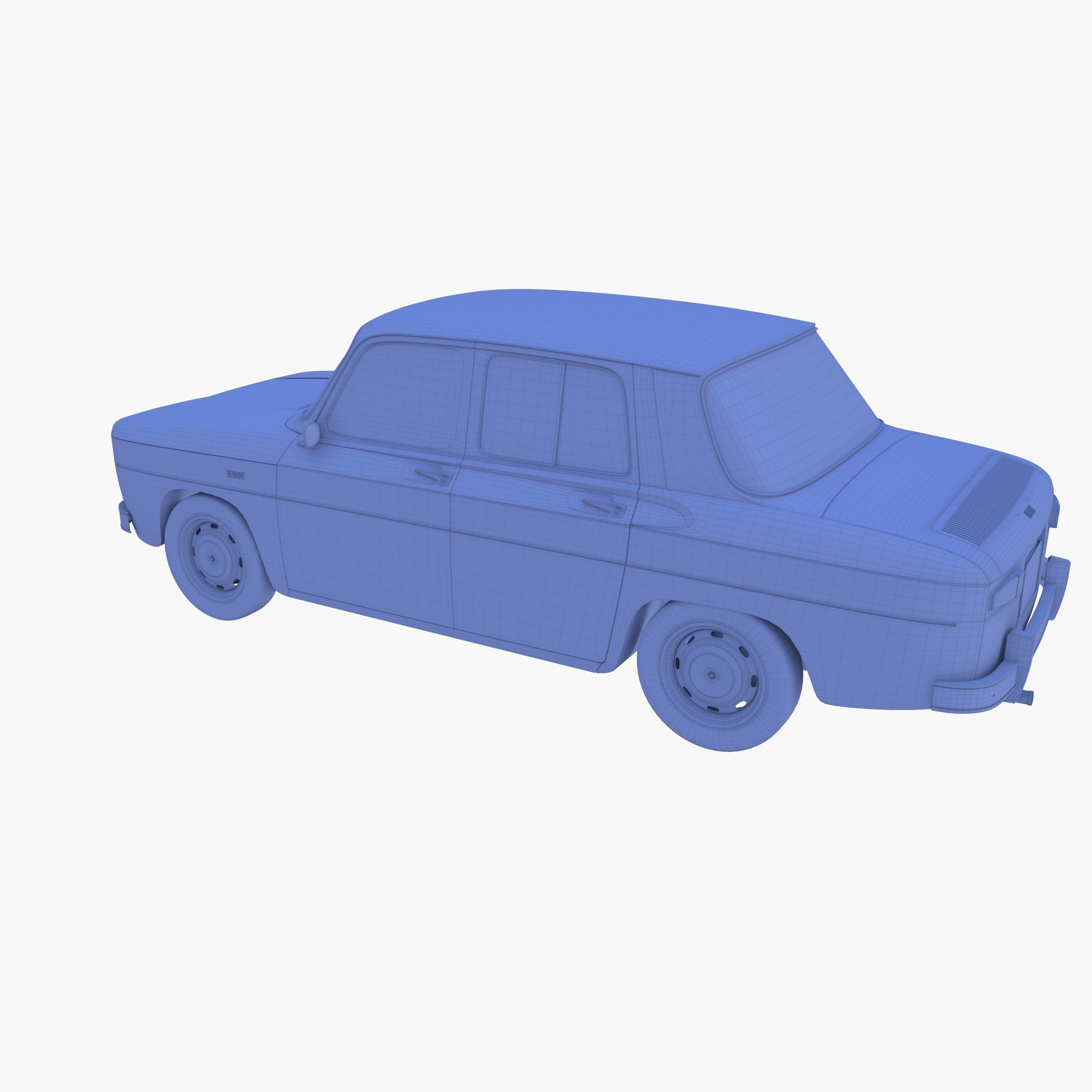 Renault 8 Red 3D model_17