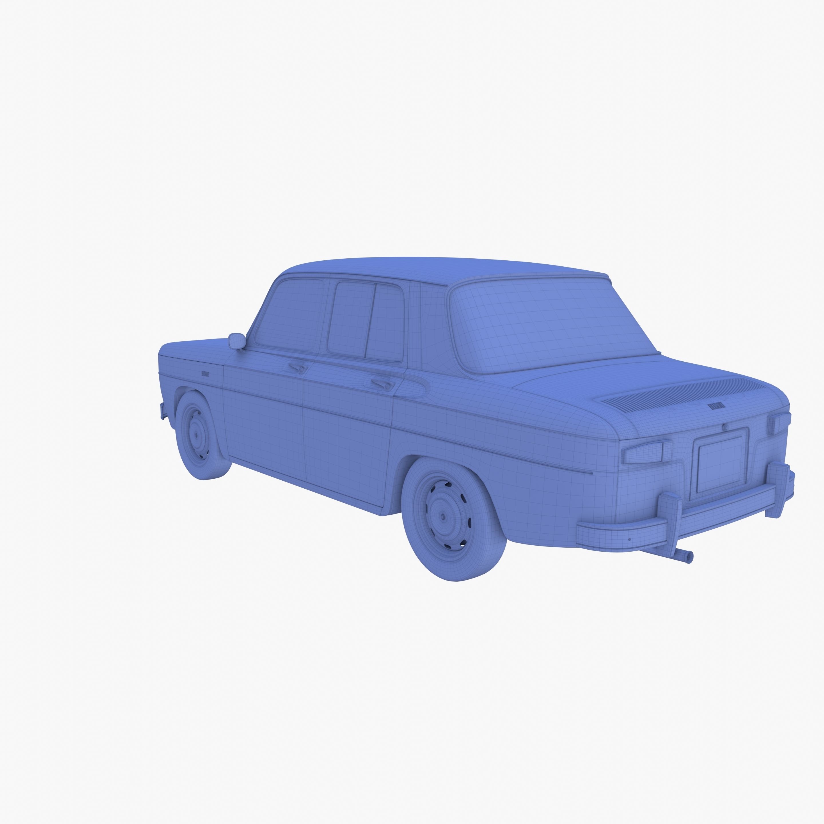 Renault 8 Red 3D model_29