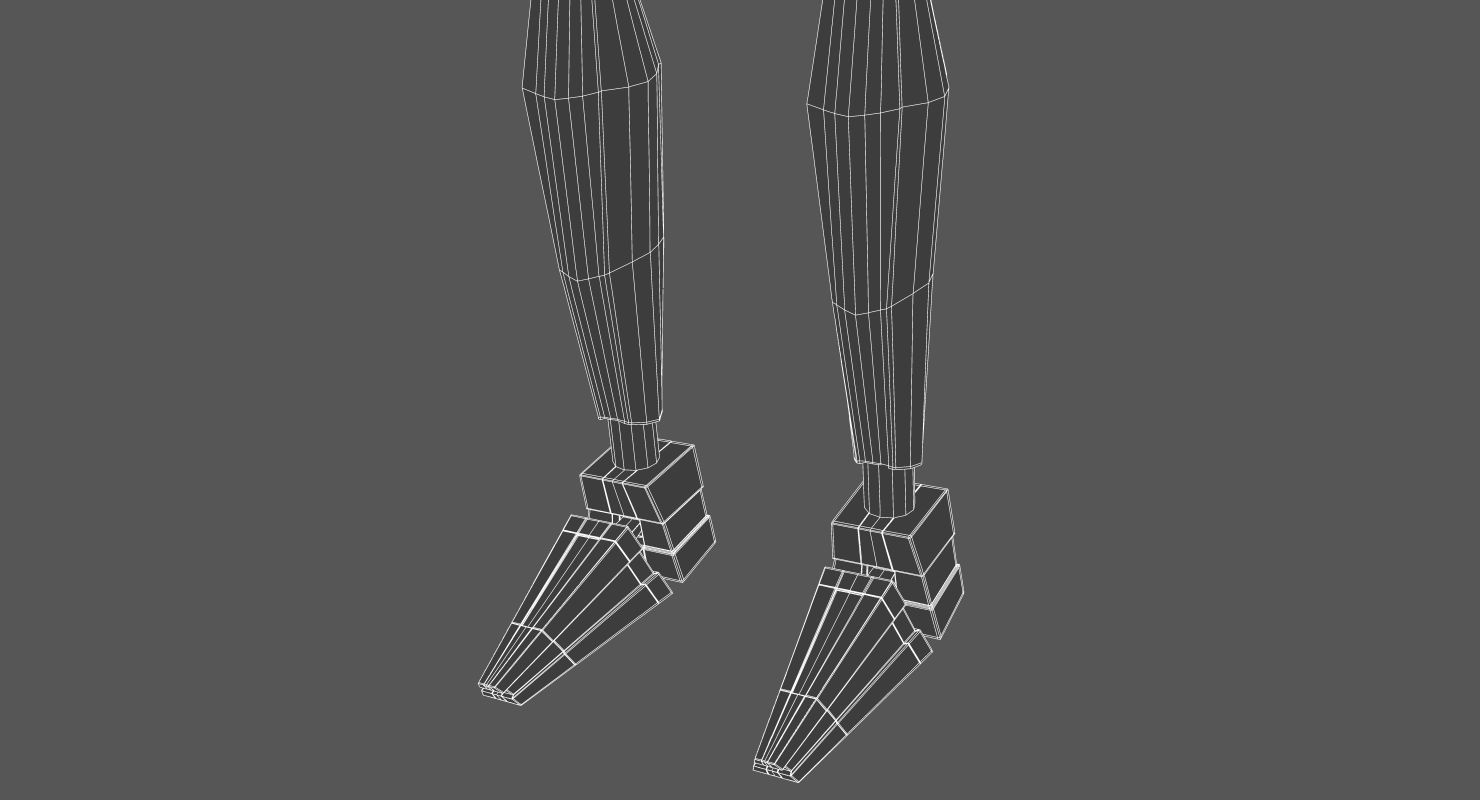 Simple Robot Low-poly 3D model_13