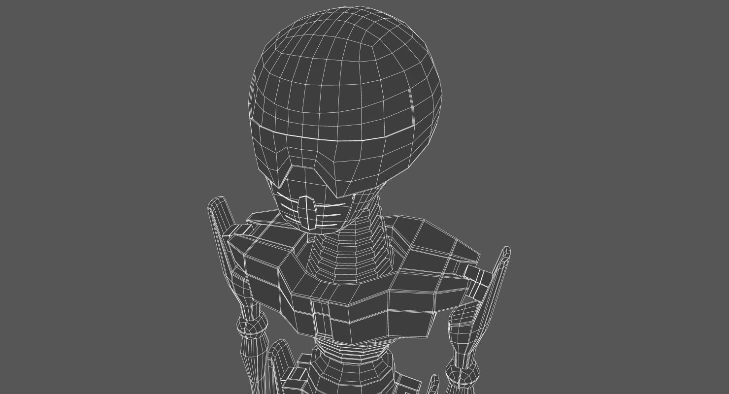 Simple Robot Low-poly 3D model_12