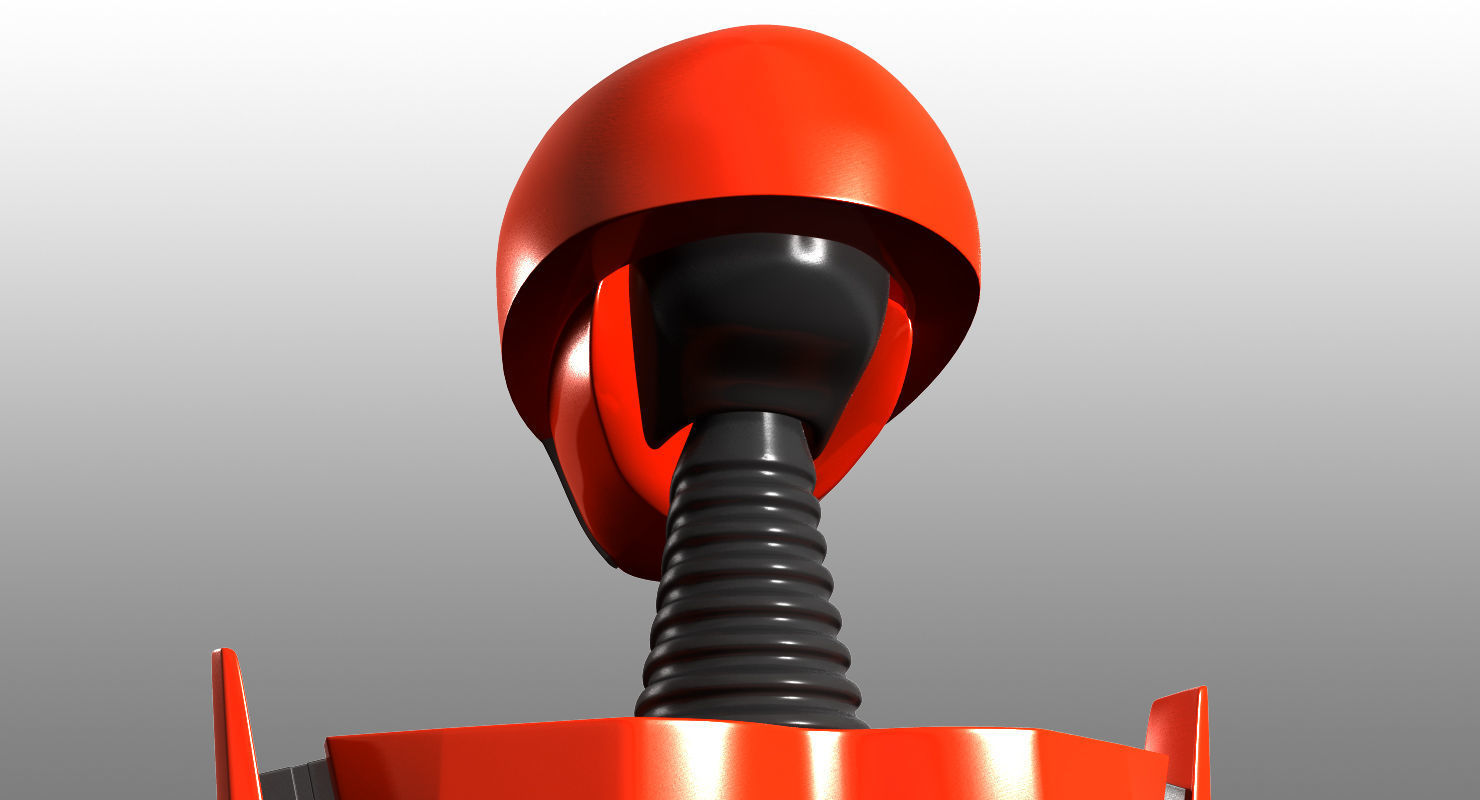 Simple Robot Low-poly 3D model_8