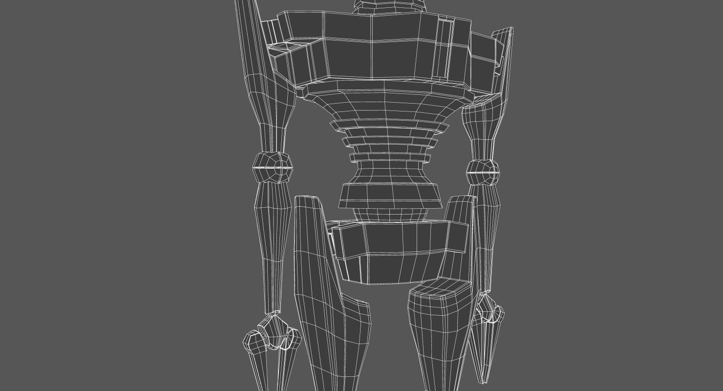 Simple Robot Low-poly 3D model_11
