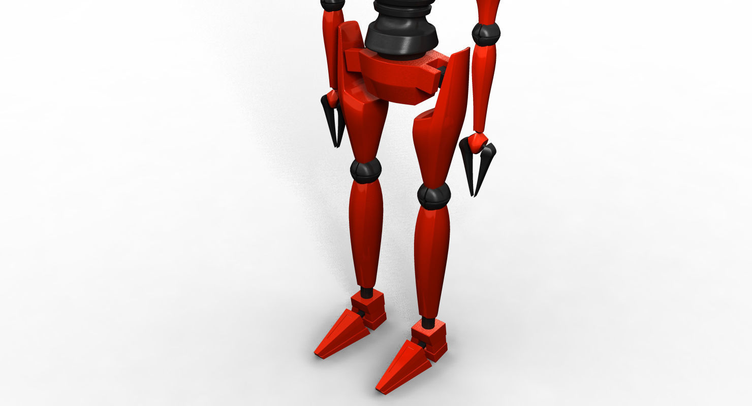 Simple Robot Low-poly 3D model_9