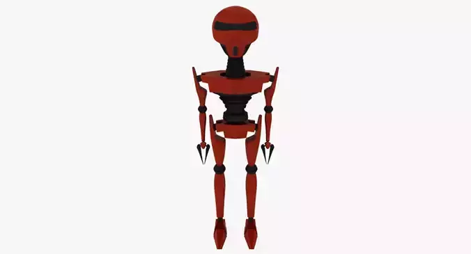 Simple Robot Low-poly 3D model
