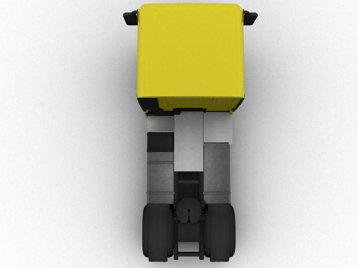 truck man tgs 2010 with platform and trailer Low-poly 3D model_9