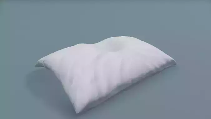 Crumpled pillow with head mark