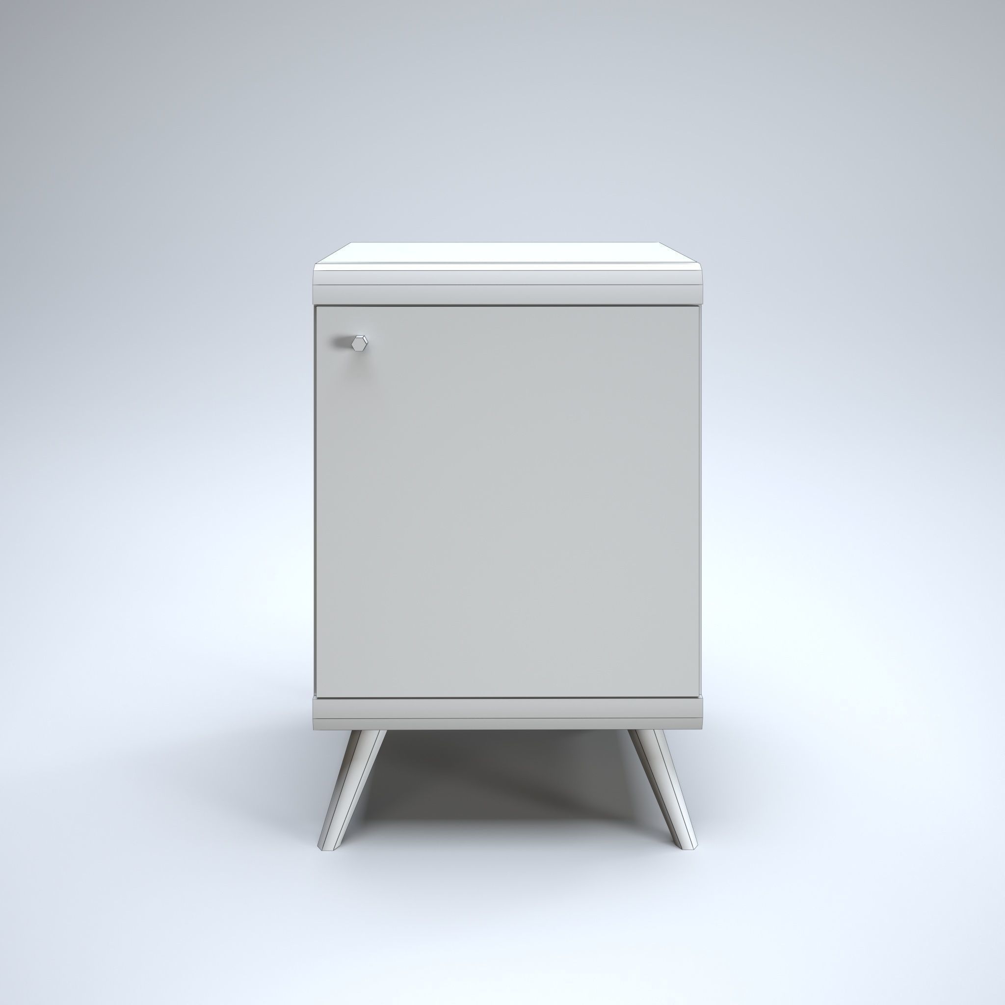 Small Cabinet Low-poly 3D model_6