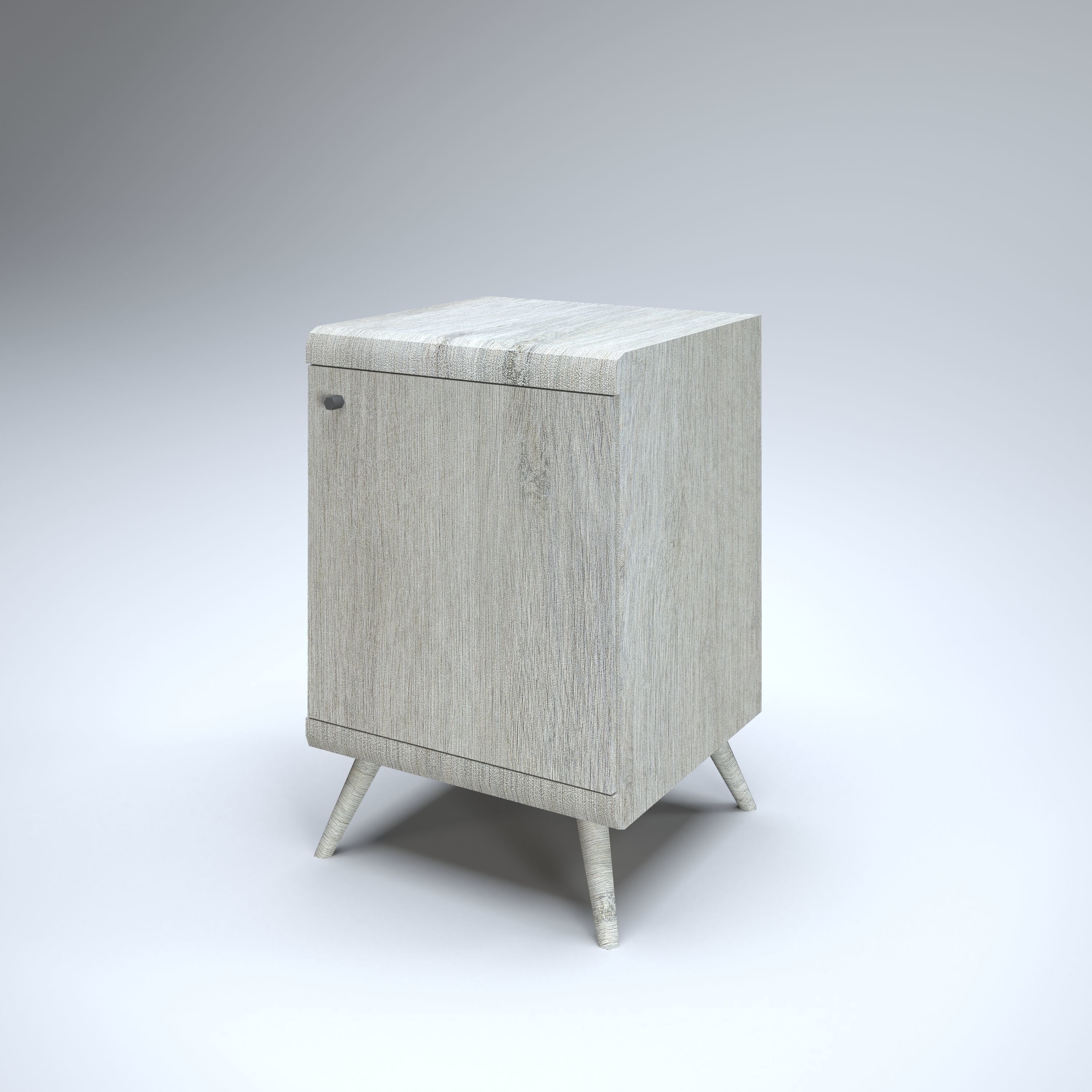 Small Cabinet Low-poly 3D model_2