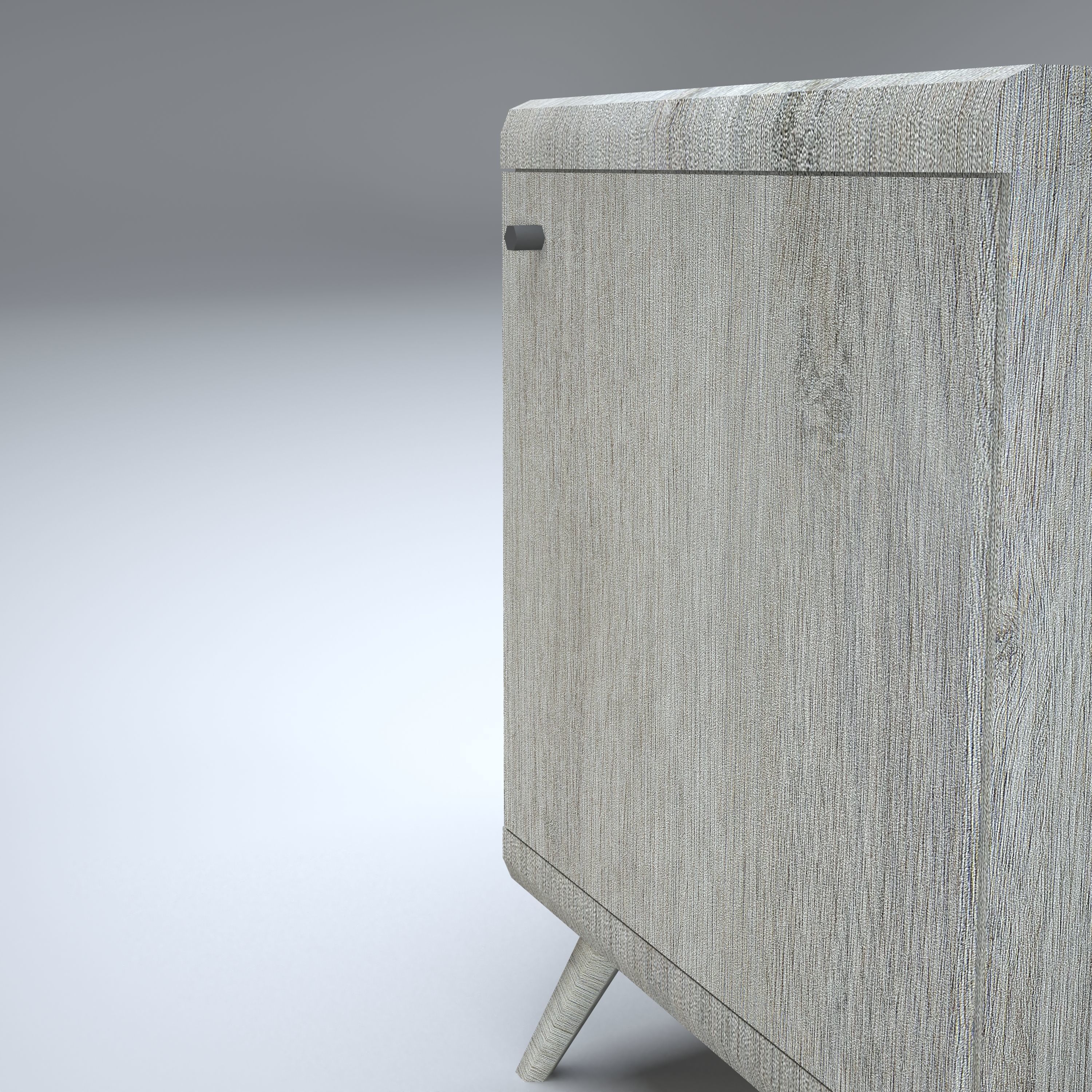 Small Cabinet Low-poly 3D model_4