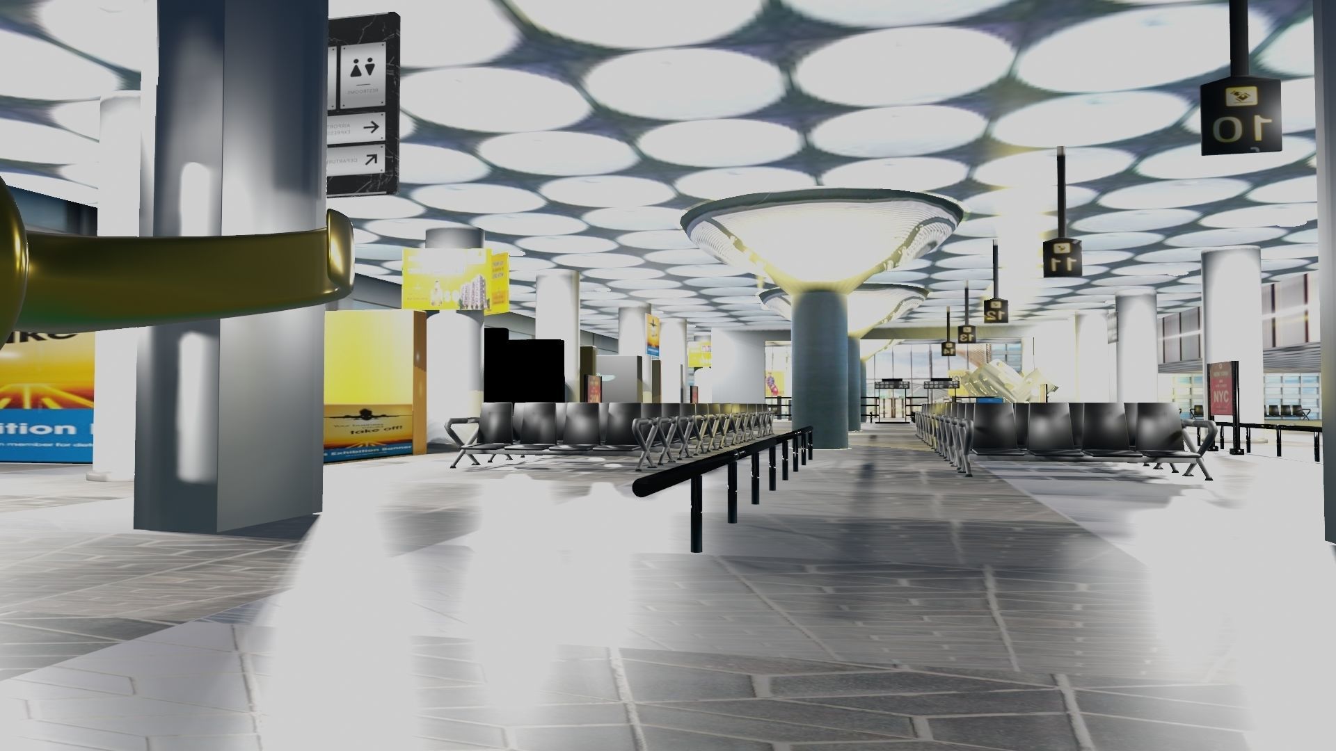 Airport Interior 3D model_8