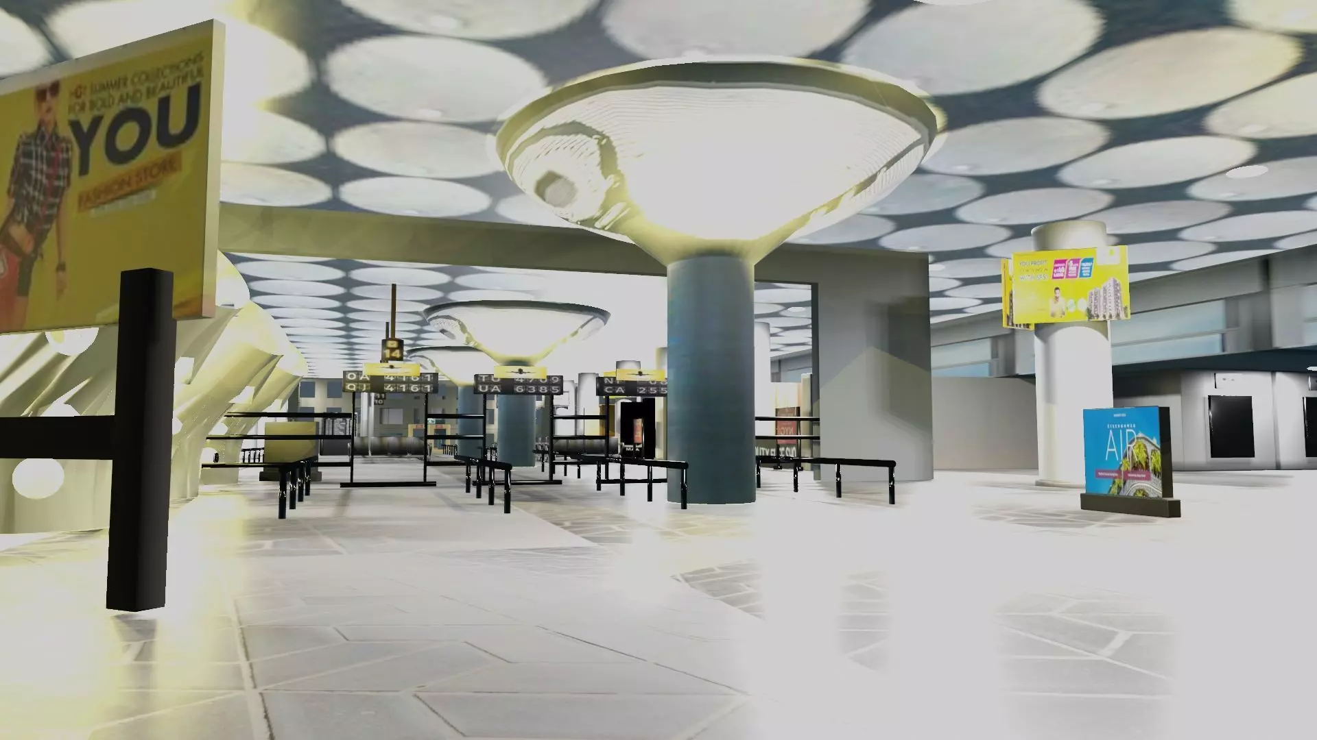 Airport Interior 3D model_0