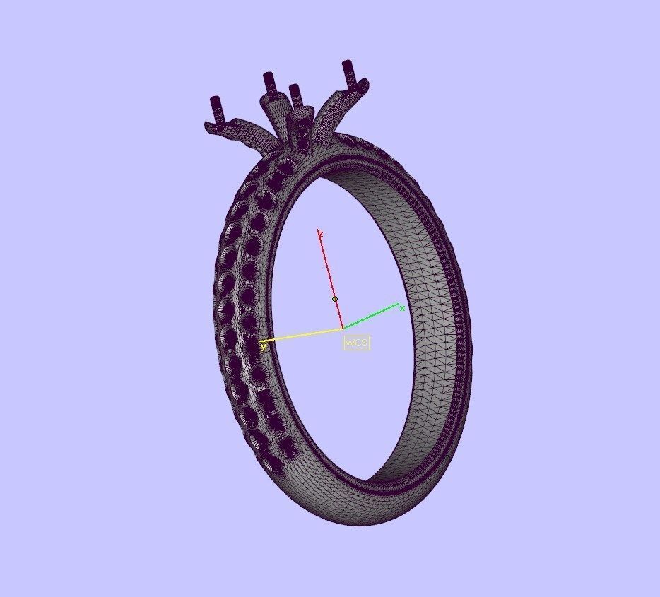 Engagement Ring Model Halo With Basket Setting Media Files-SK2 3D model_25