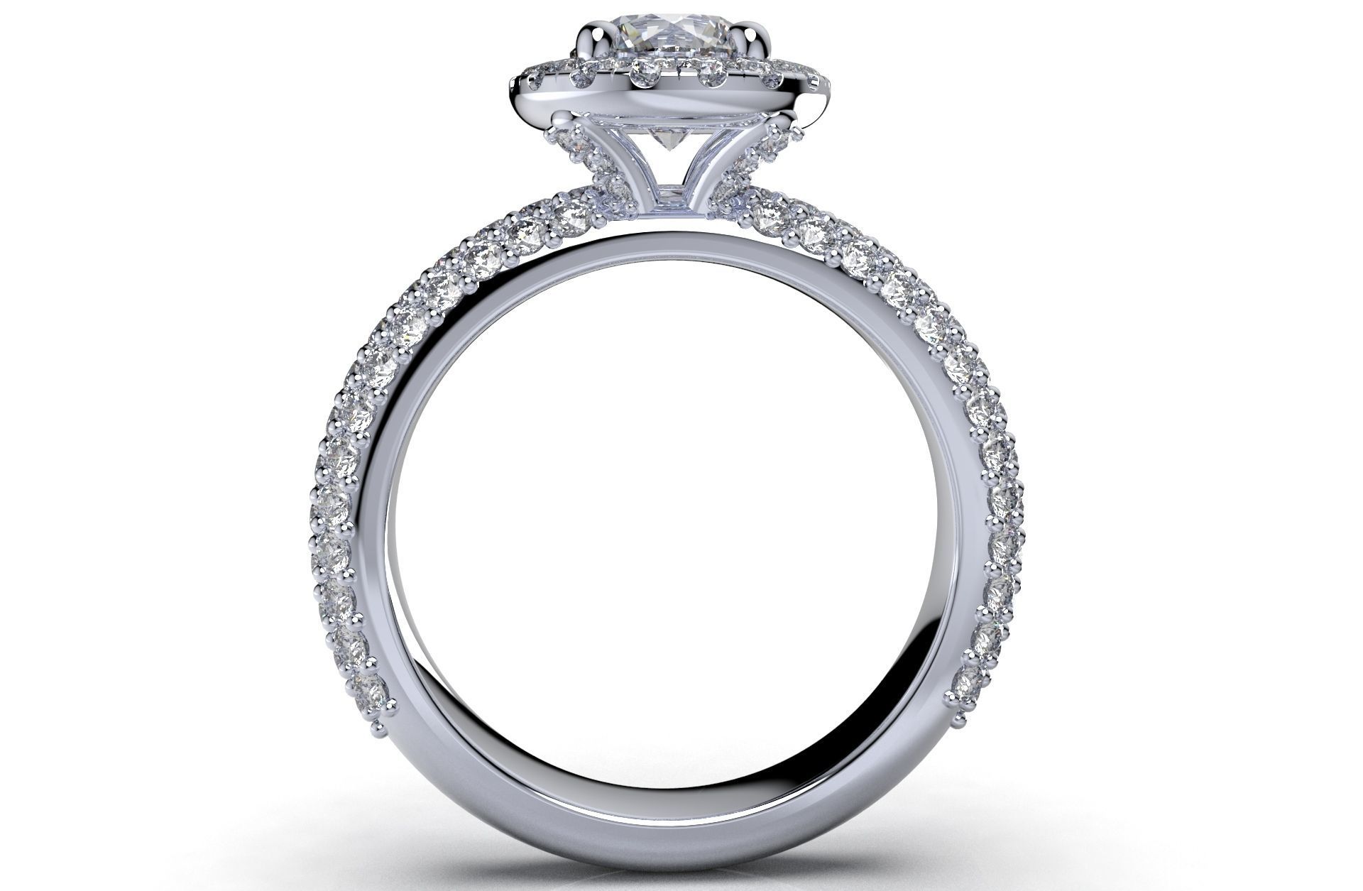 Engagement Ring Model Halo With Basket Setting Media Files-SK2 3D model_11