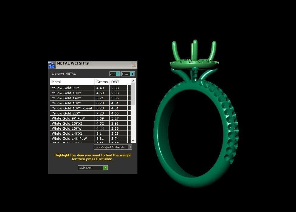 Engagement Ring Model Halo With Basket Setting Media Files-SK2 3D model_40