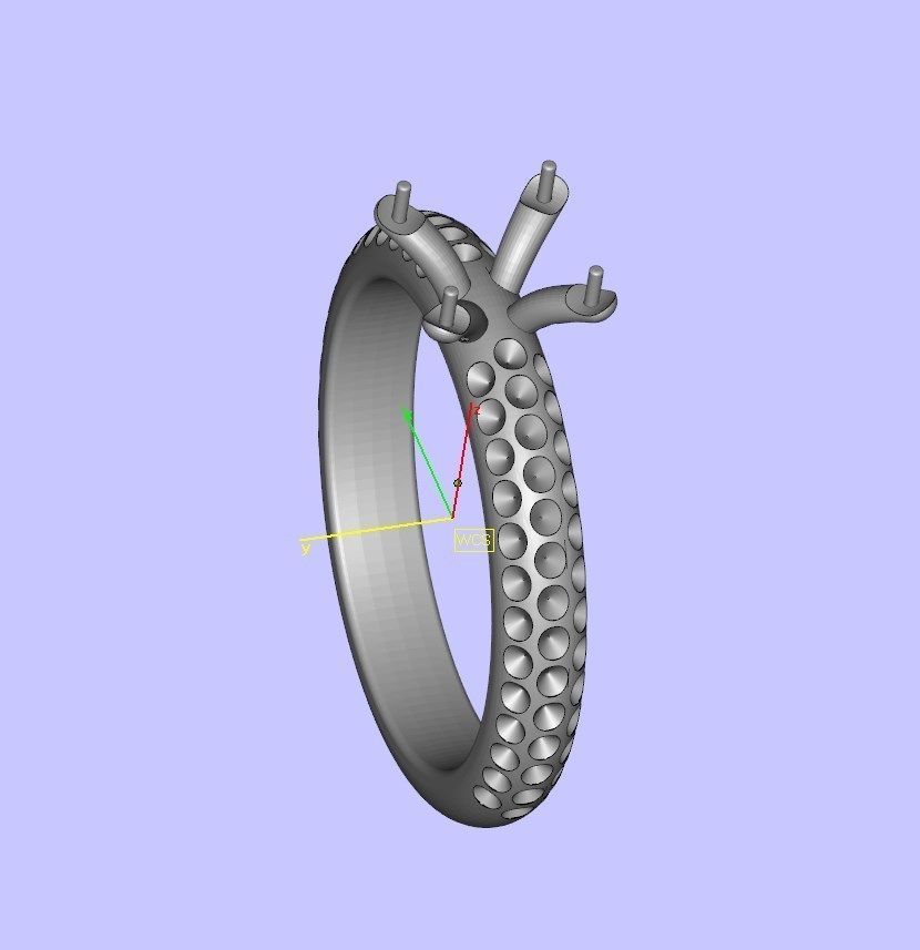 Engagement Ring Model Halo With Basket Setting Media Files-SK2 3D model_22