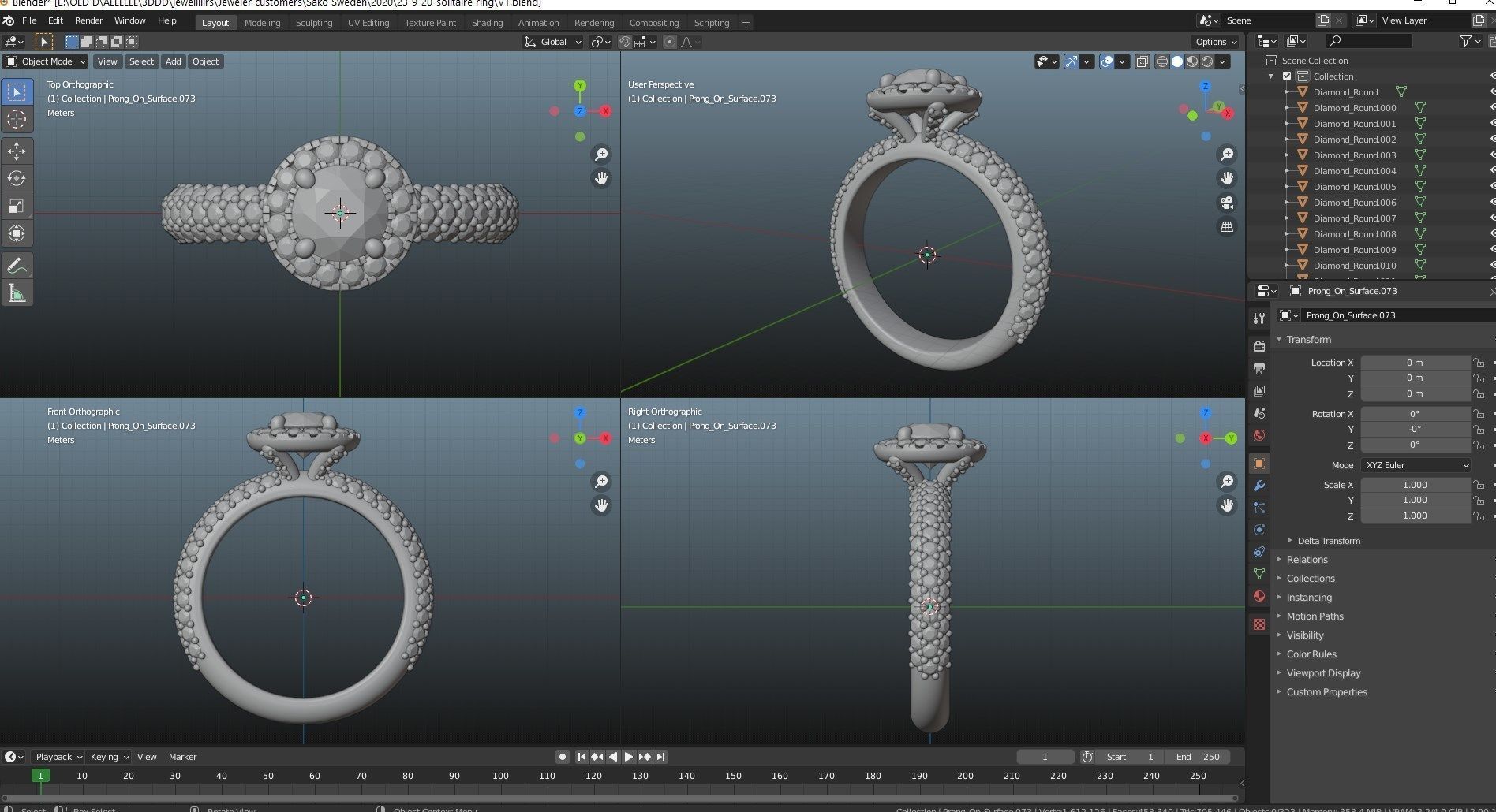 Engagement Ring Model Halo With Basket Setting Media Files-SK2 3D model_44