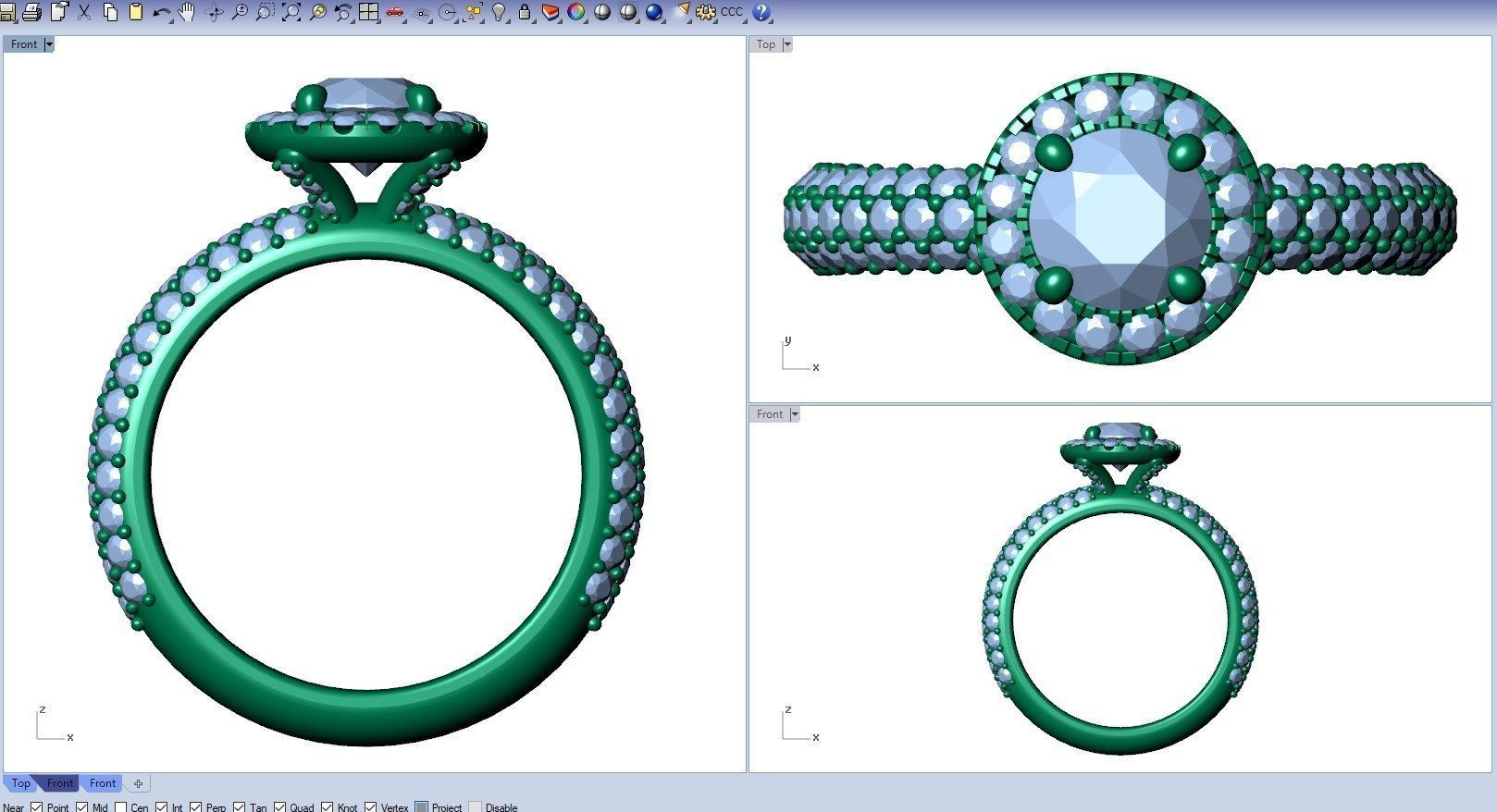 Engagement Ring Model Halo With Basket Setting Media Files-SK2 3D model_43