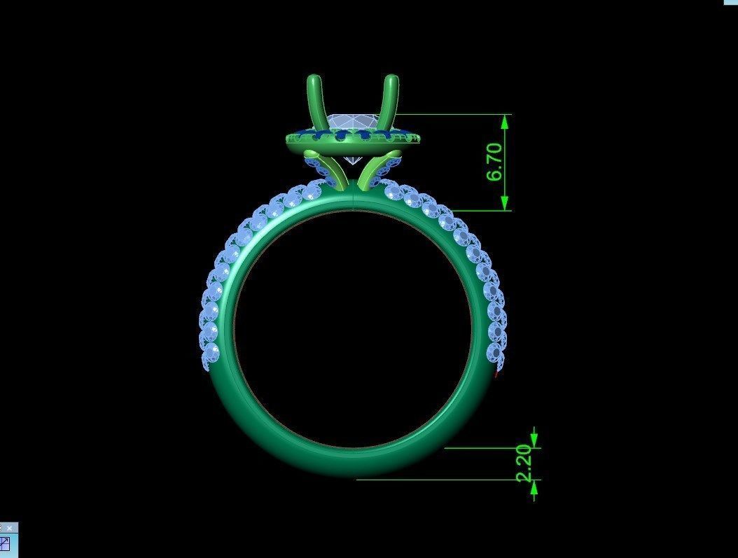 Engagement Ring Model Halo With Basket Setting Media Files-SK2 3D model_14