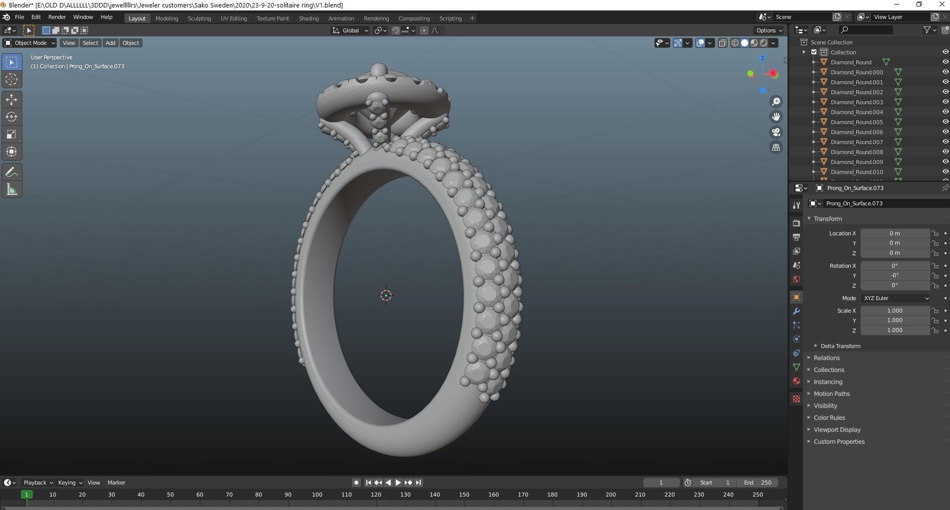 Engagement Ring Model Halo With Basket Setting Media Files-SK2 3D model_37