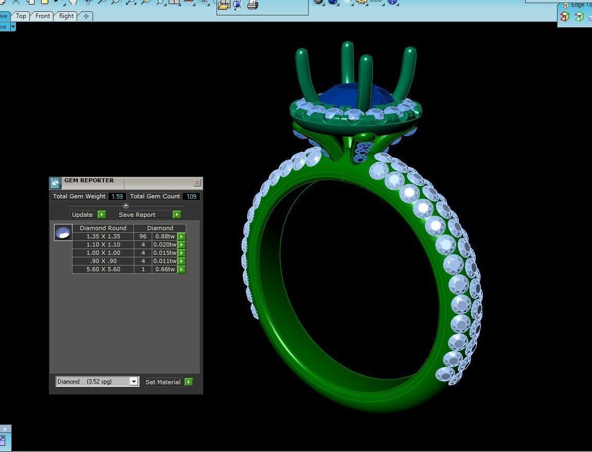 Engagement Ring Model Halo With Basket Setting Media Files-SK2 3D model_20