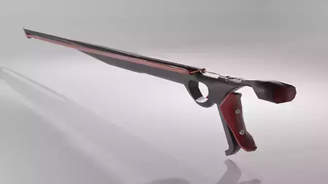 Modern Speargun Low-poly 3D model