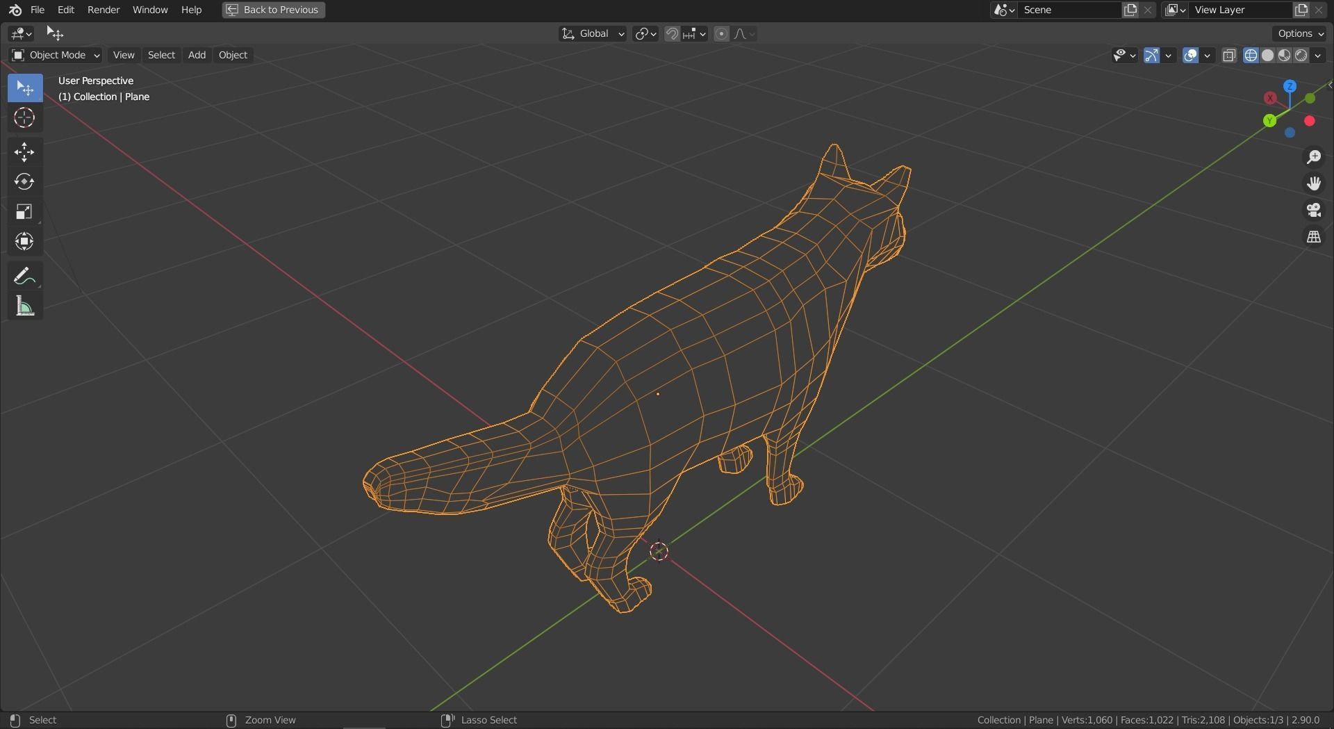 Cartoon Wolf Family  Low-poly 3D model_20