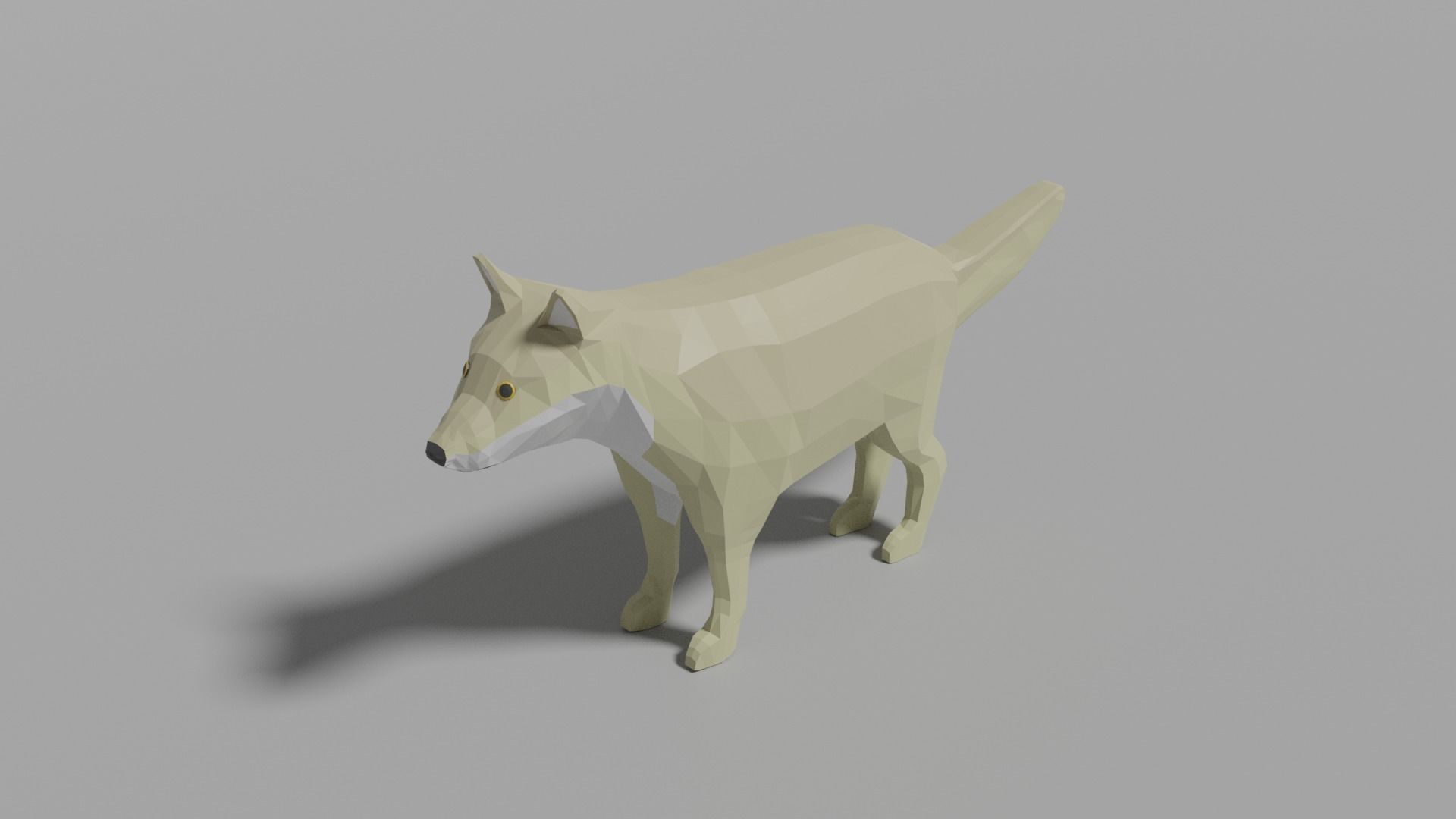 Cartoon Wolf Family  Low-poly 3D model_13