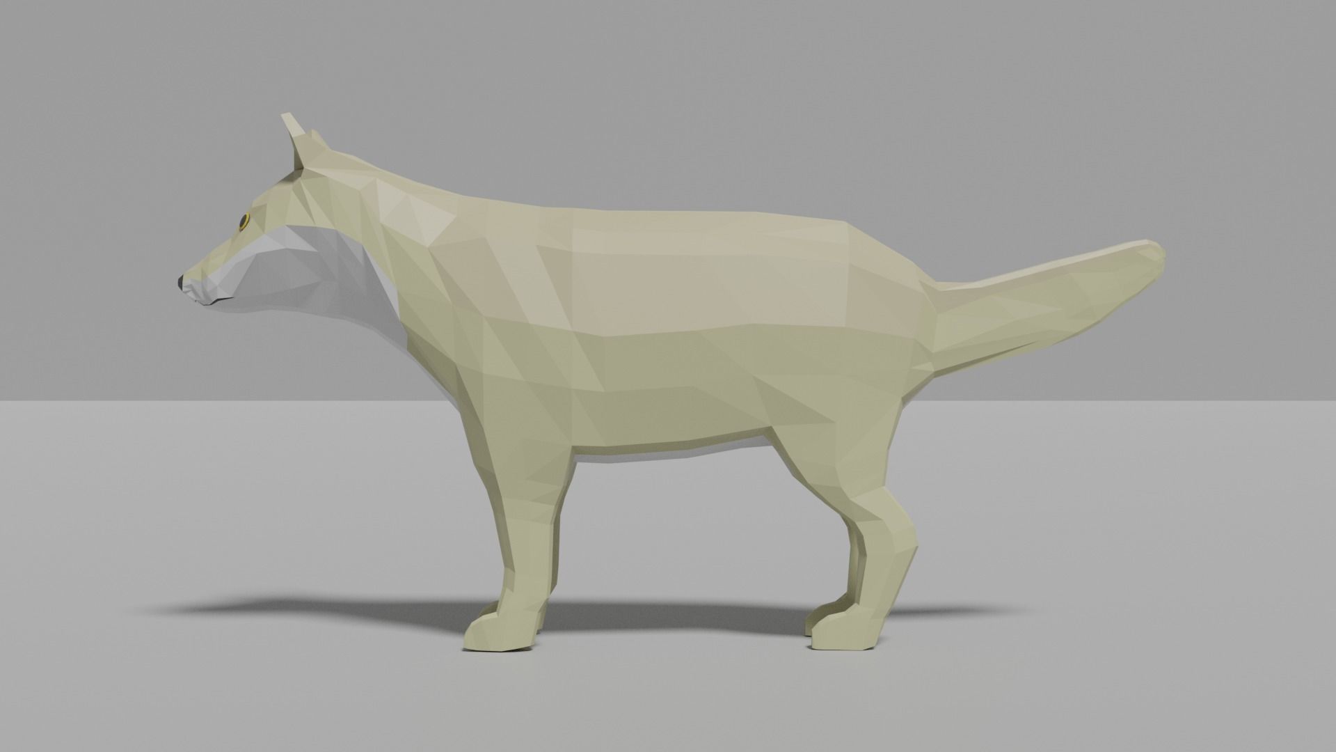 Cartoon Wolf Family  Low-poly 3D model_15