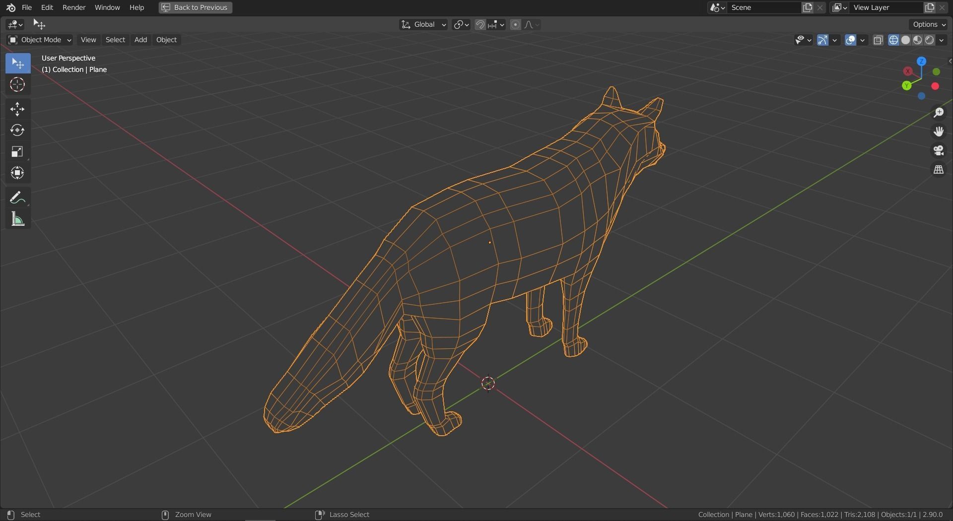 Cartoon Wolf Family  Low-poly 3D model_8