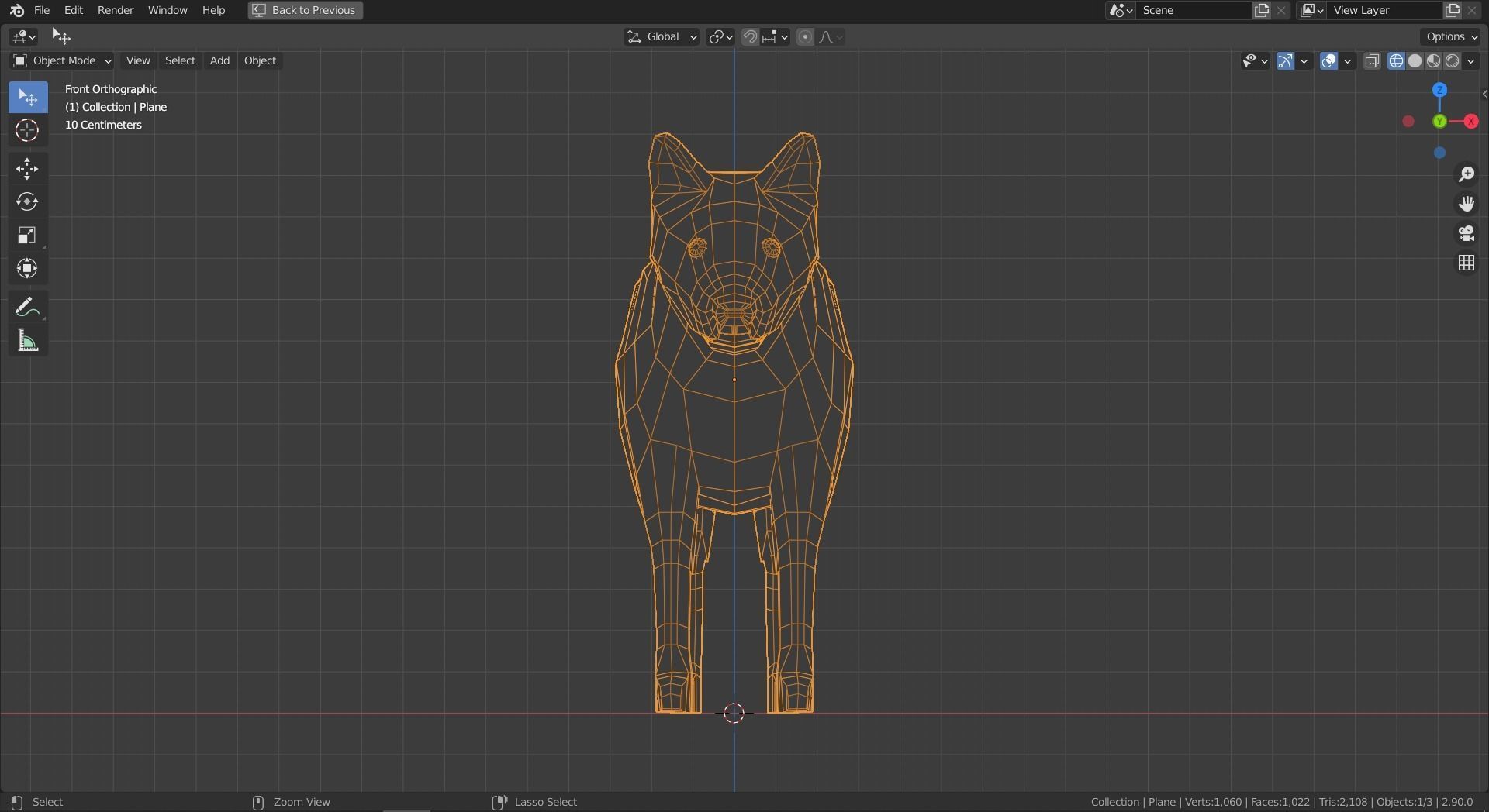 Cartoon Wolf Family  Low-poly 3D model_23