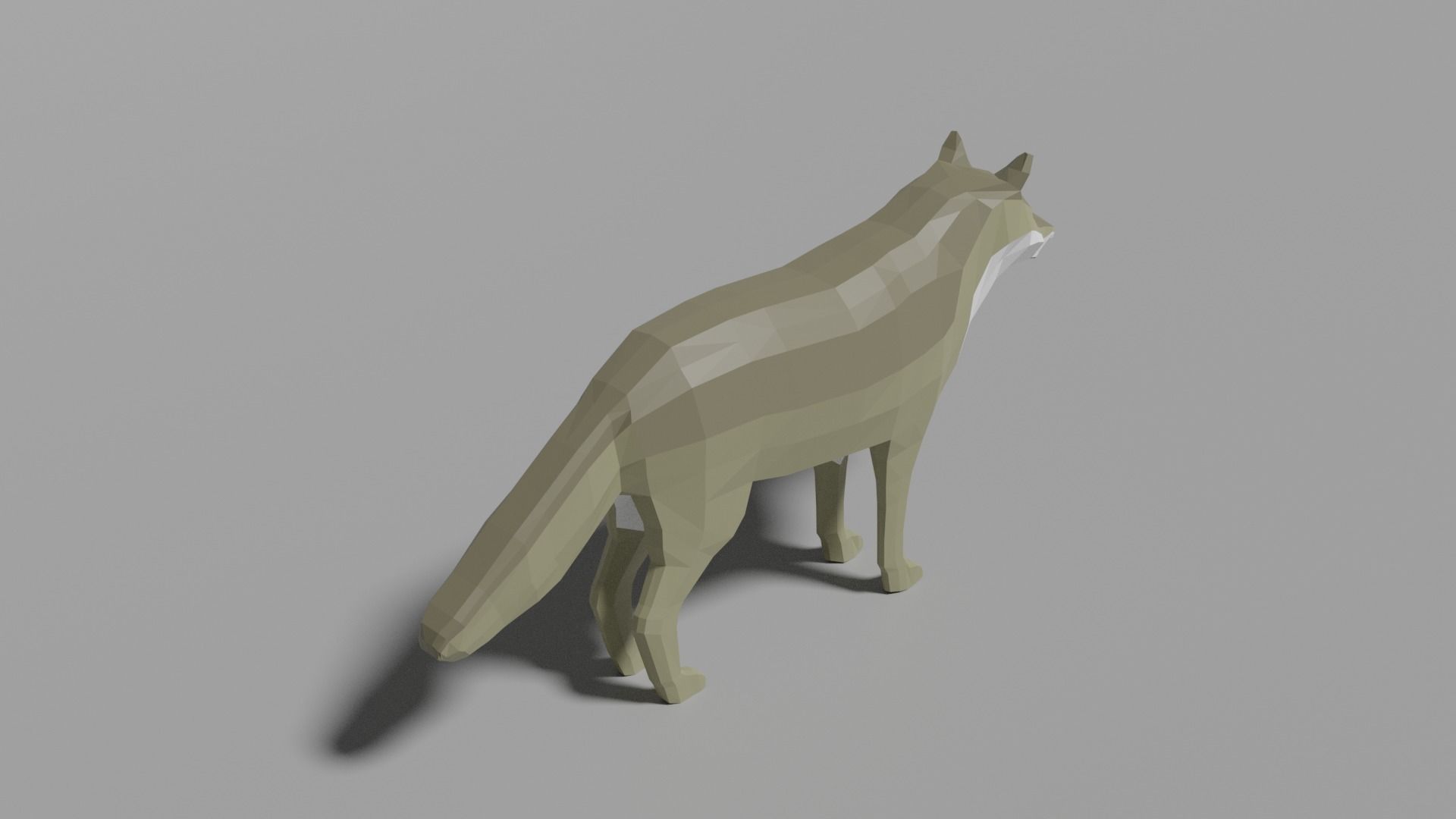 Cartoon Wolf Family  Low-poly 3D model_2