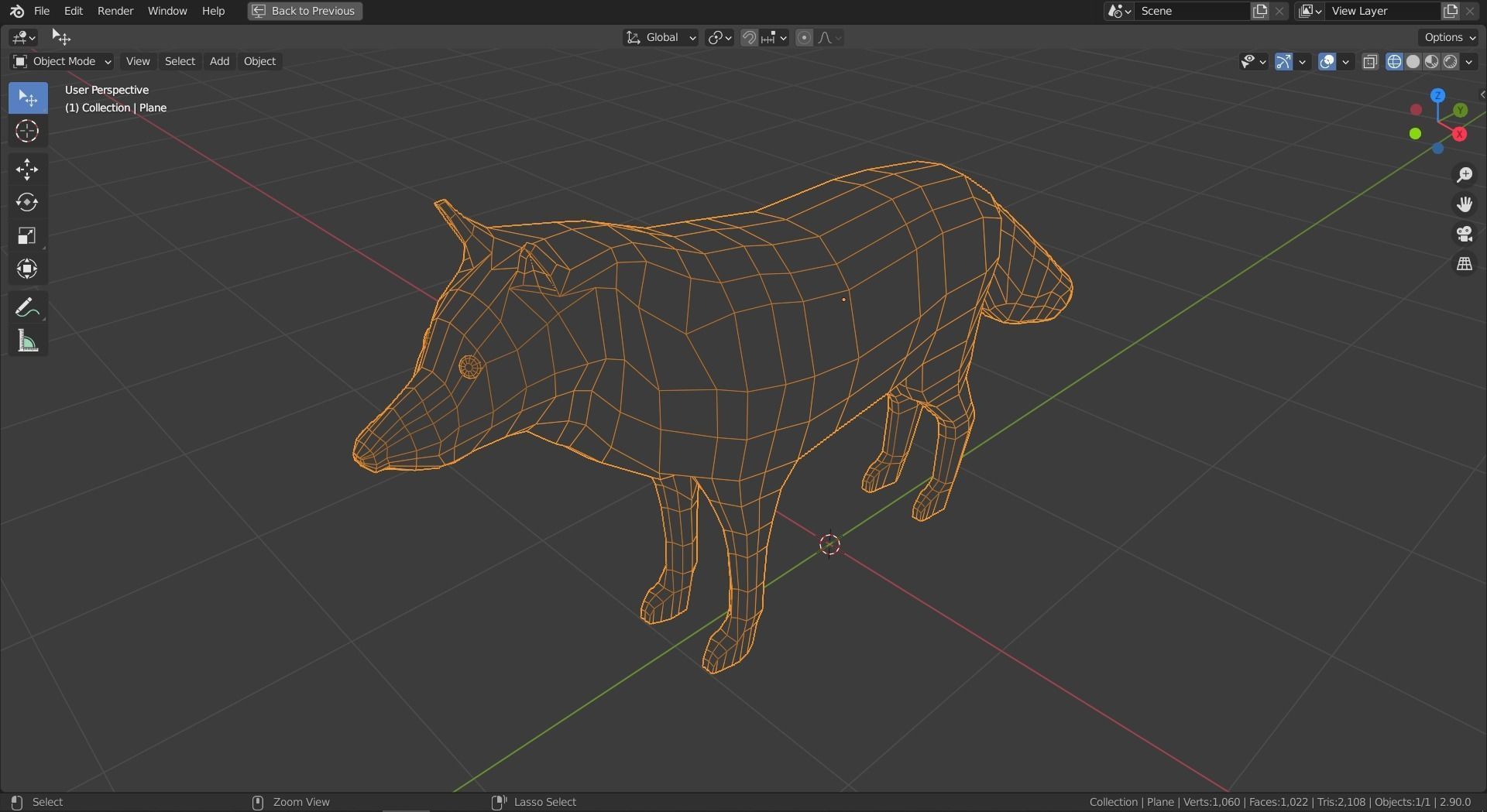 Cartoon Wolf Family  Low-poly 3D model_7