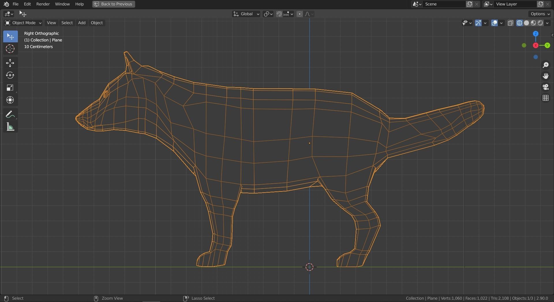 Cartoon Wolf Family  Low-poly 3D model_21