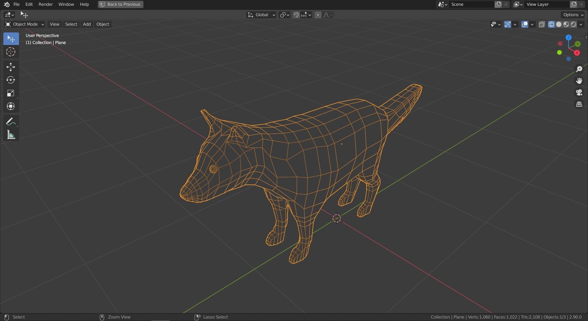 Cartoon Wolf Family  Low-poly 3D model_19