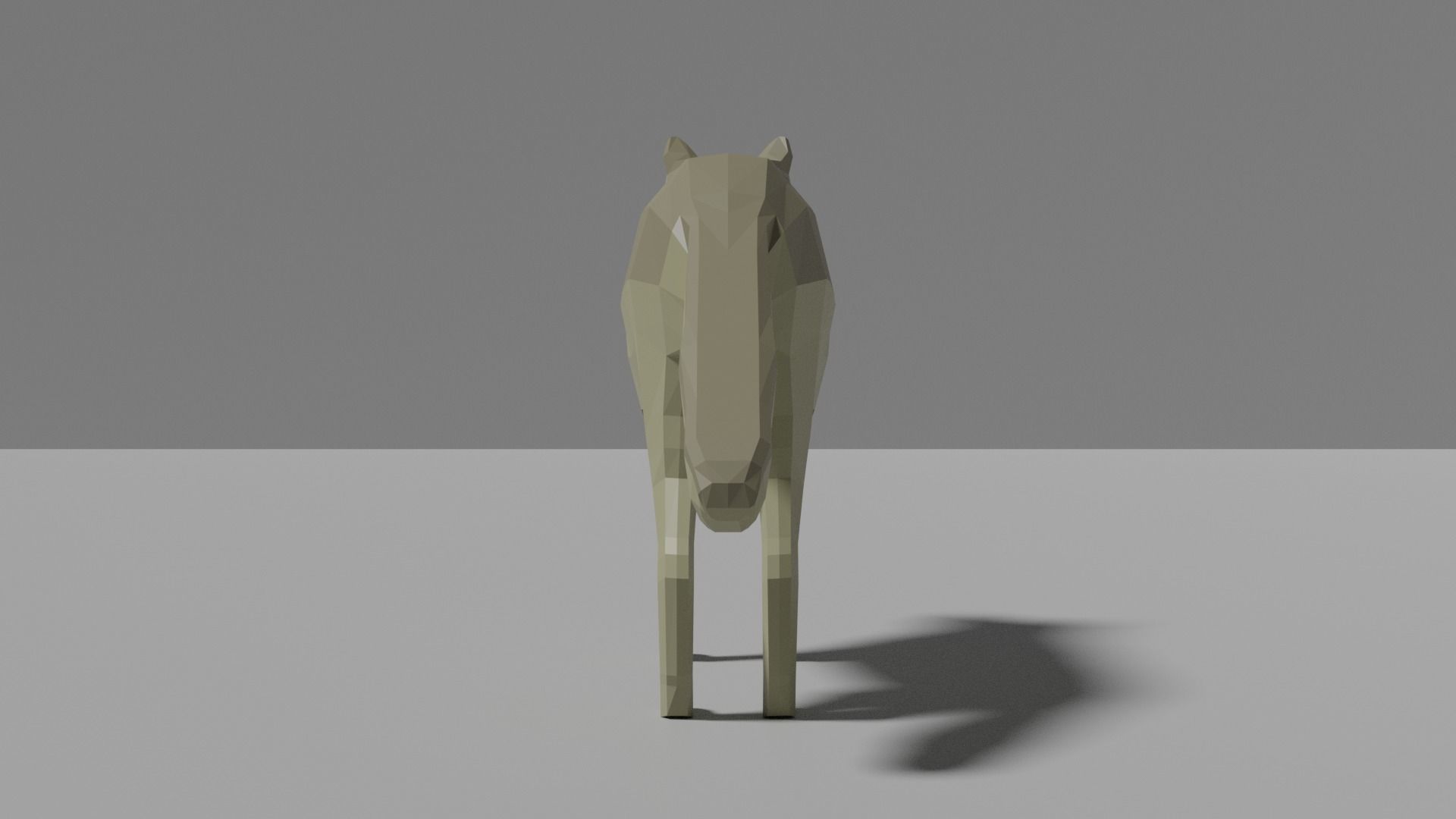 Cartoon Wolf Family  Low-poly 3D model_6