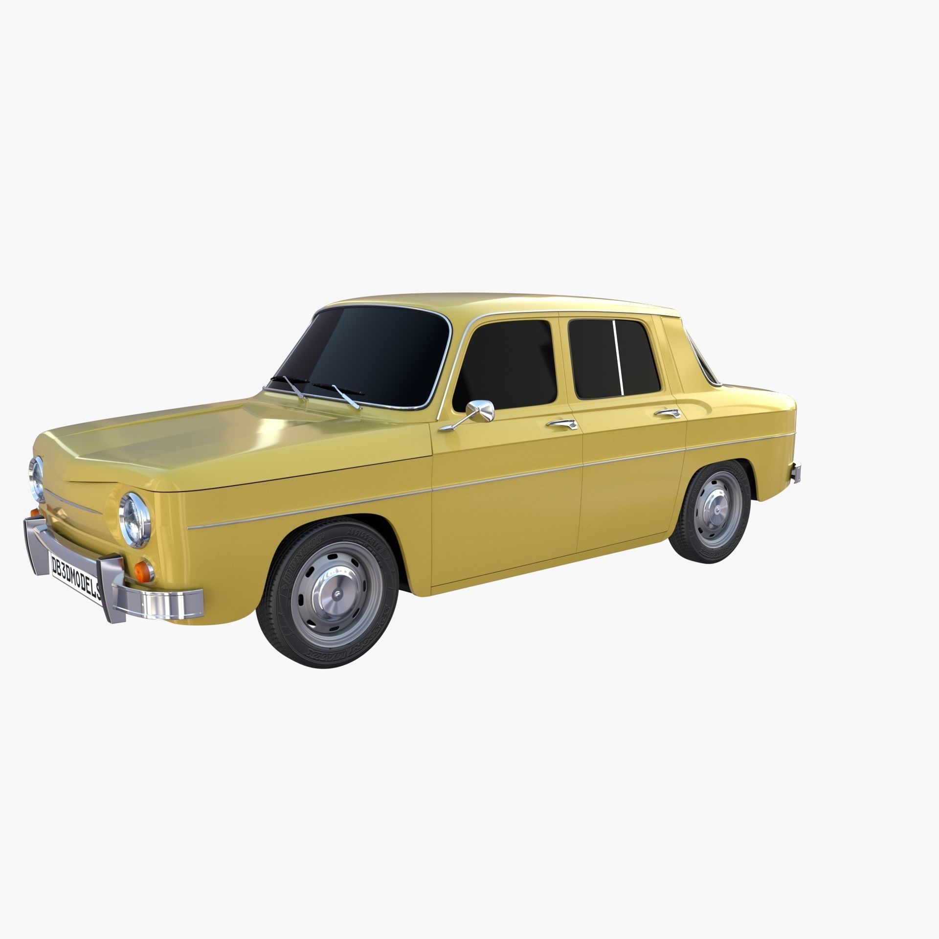 Generic 60s European Car 3D model_2