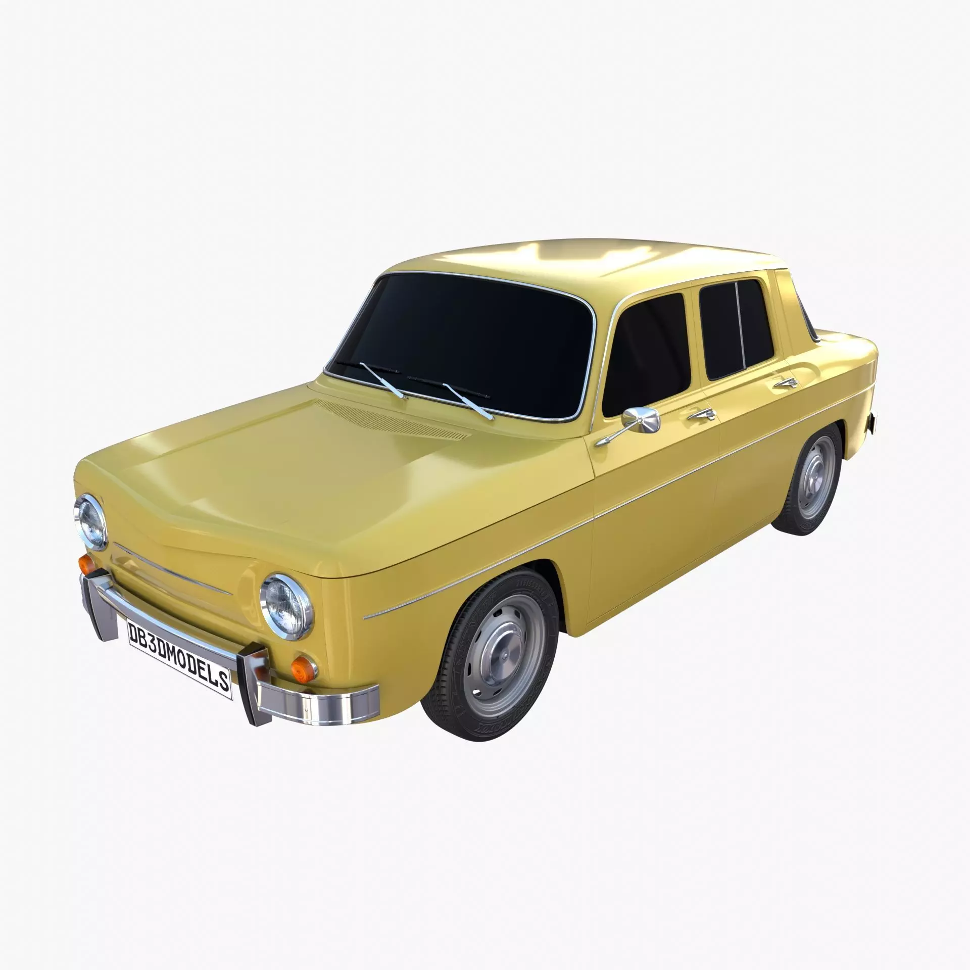 Generic 60s European Car 3D model_0