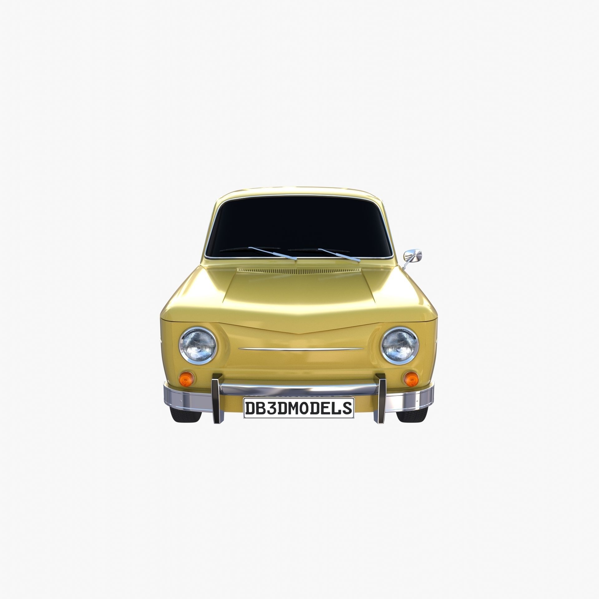 Generic 60s European Car 3D model_1