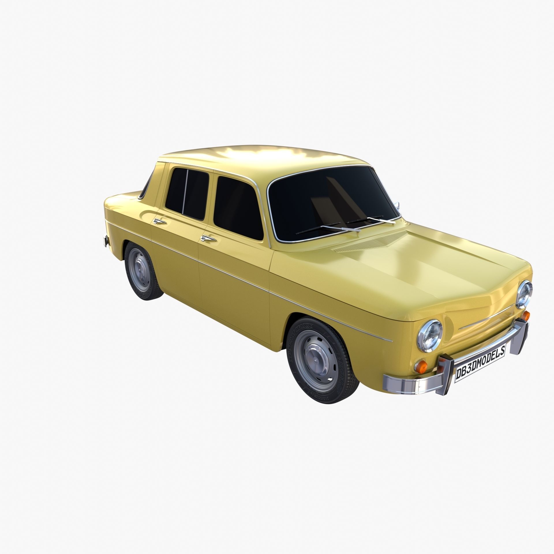 Generic 60s European Car 3D model_14