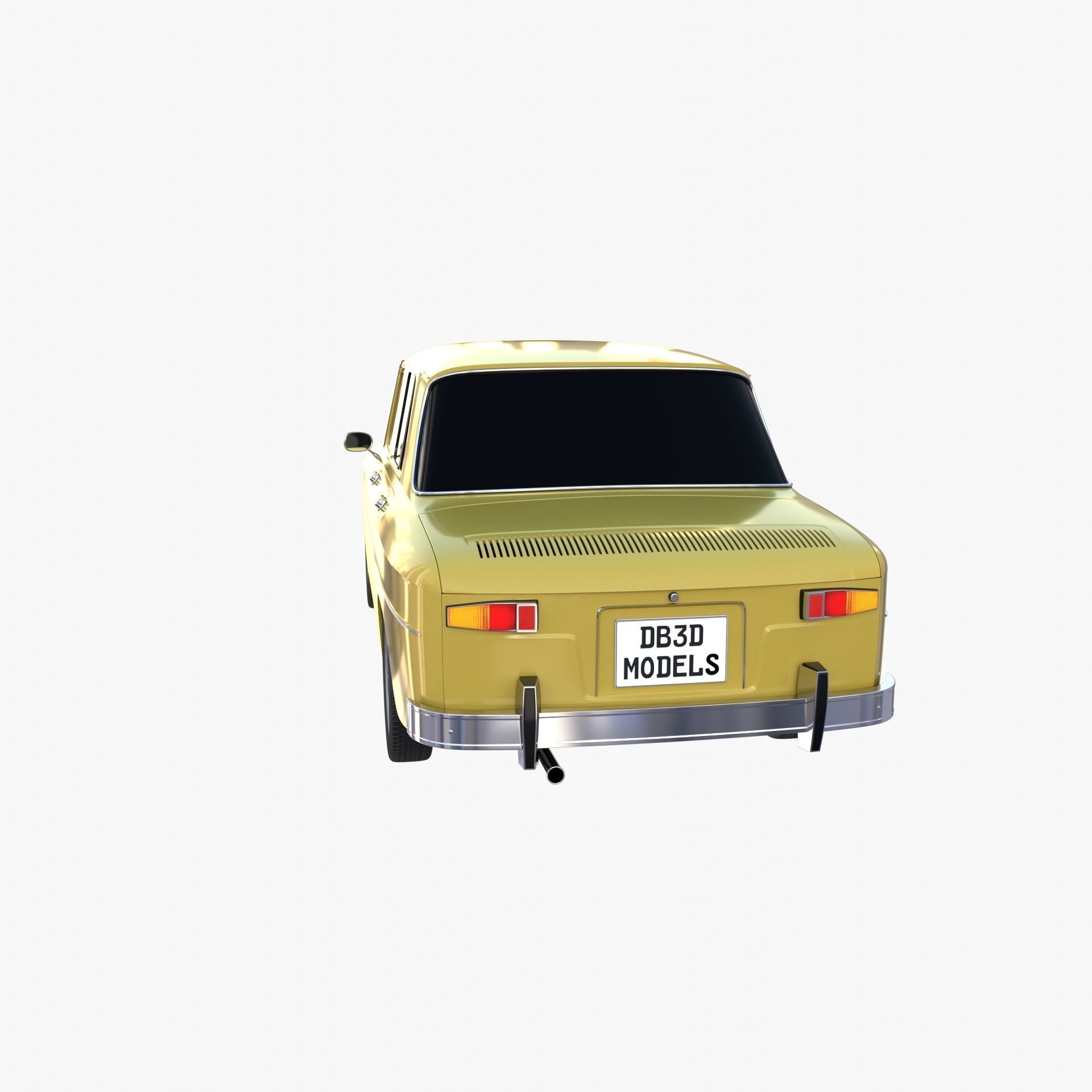 Generic 60s European Car 3D model_4