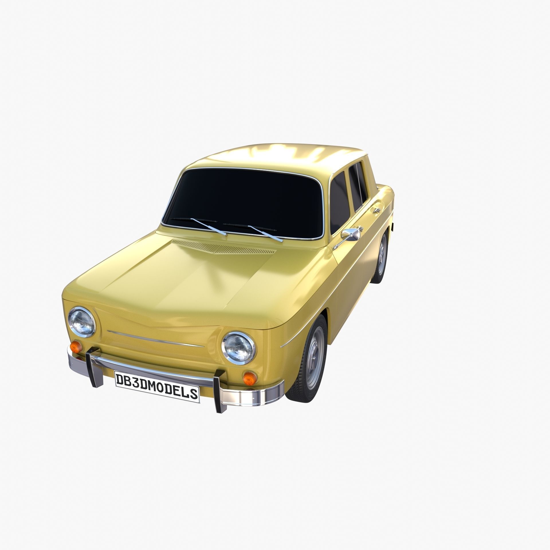 Generic 60s European Car 3D model_8